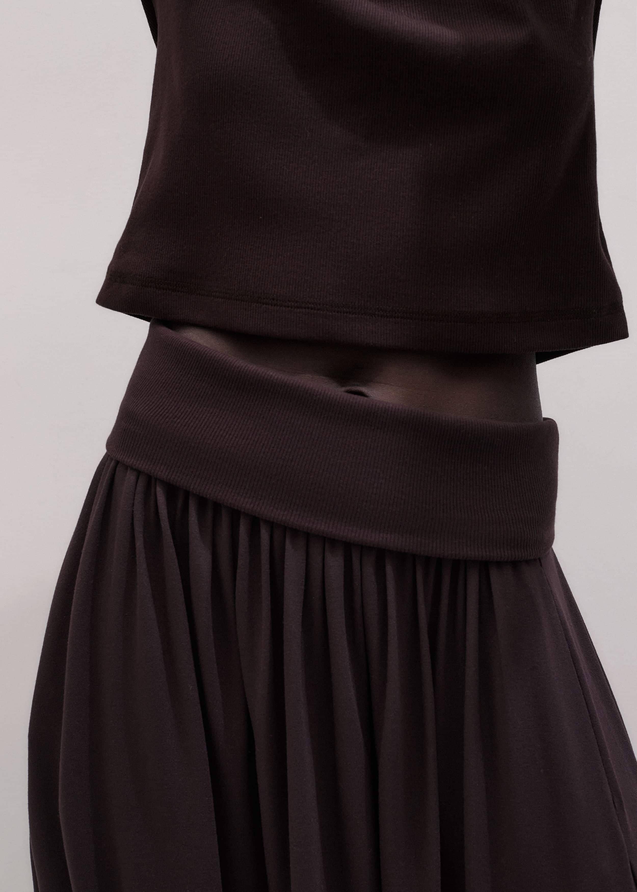 Brown Soft Sculpt Maxi Skirt meandem