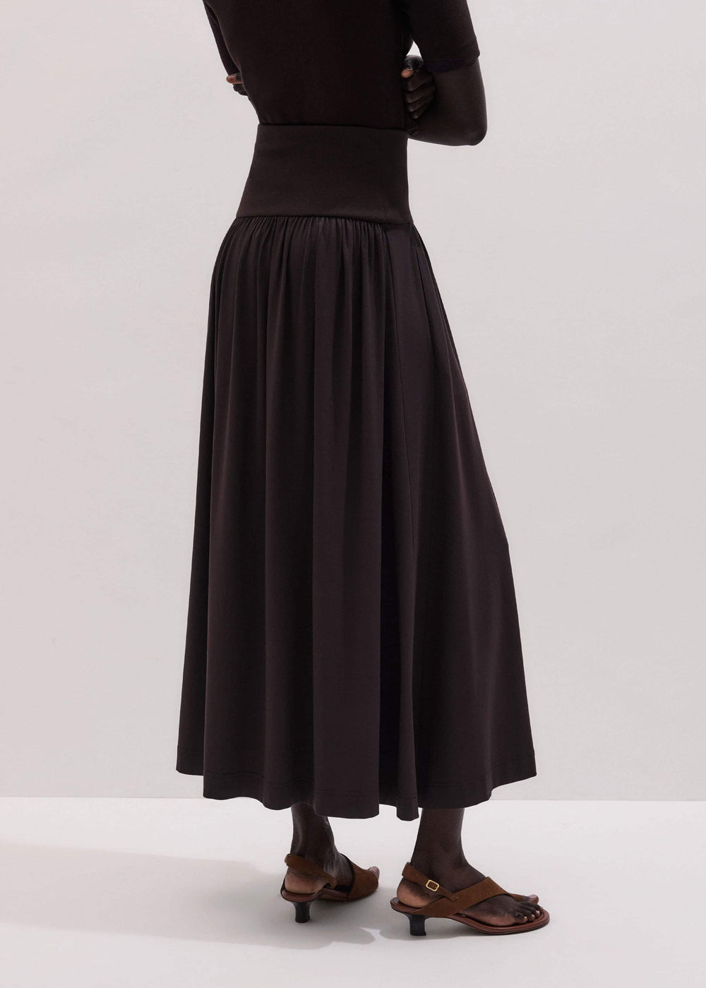 Brown Soft Sculpt Maxi Skirt meandem