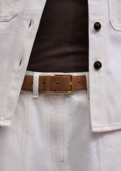 Tan Snake Print Reversible Belt meandem