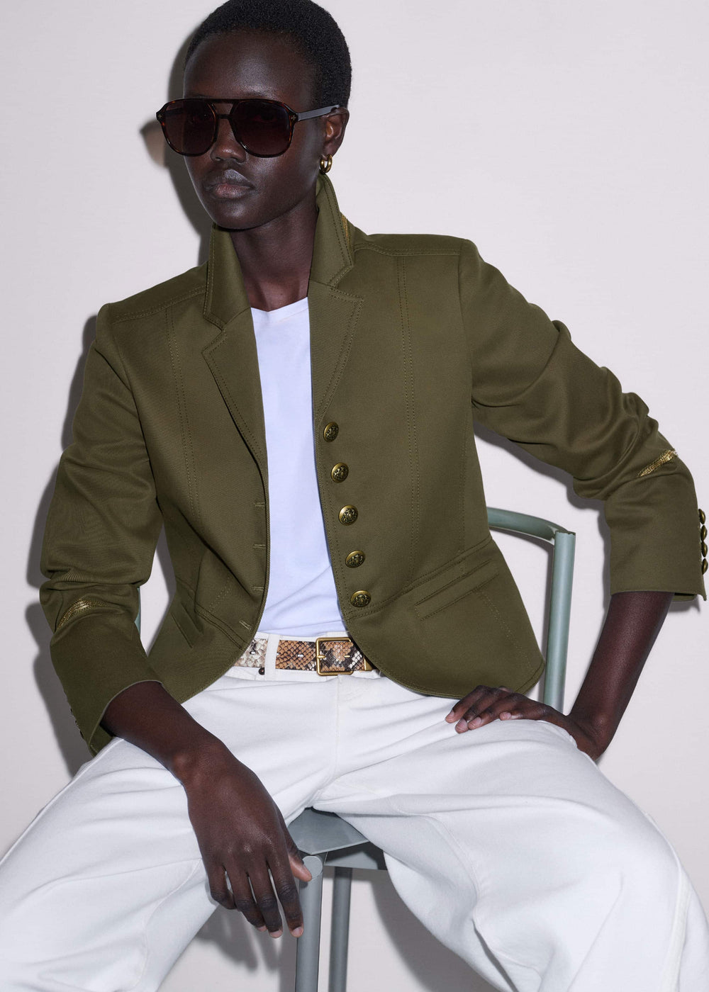 Khaki Wear With Everything Fitted Utility Jacket meandem