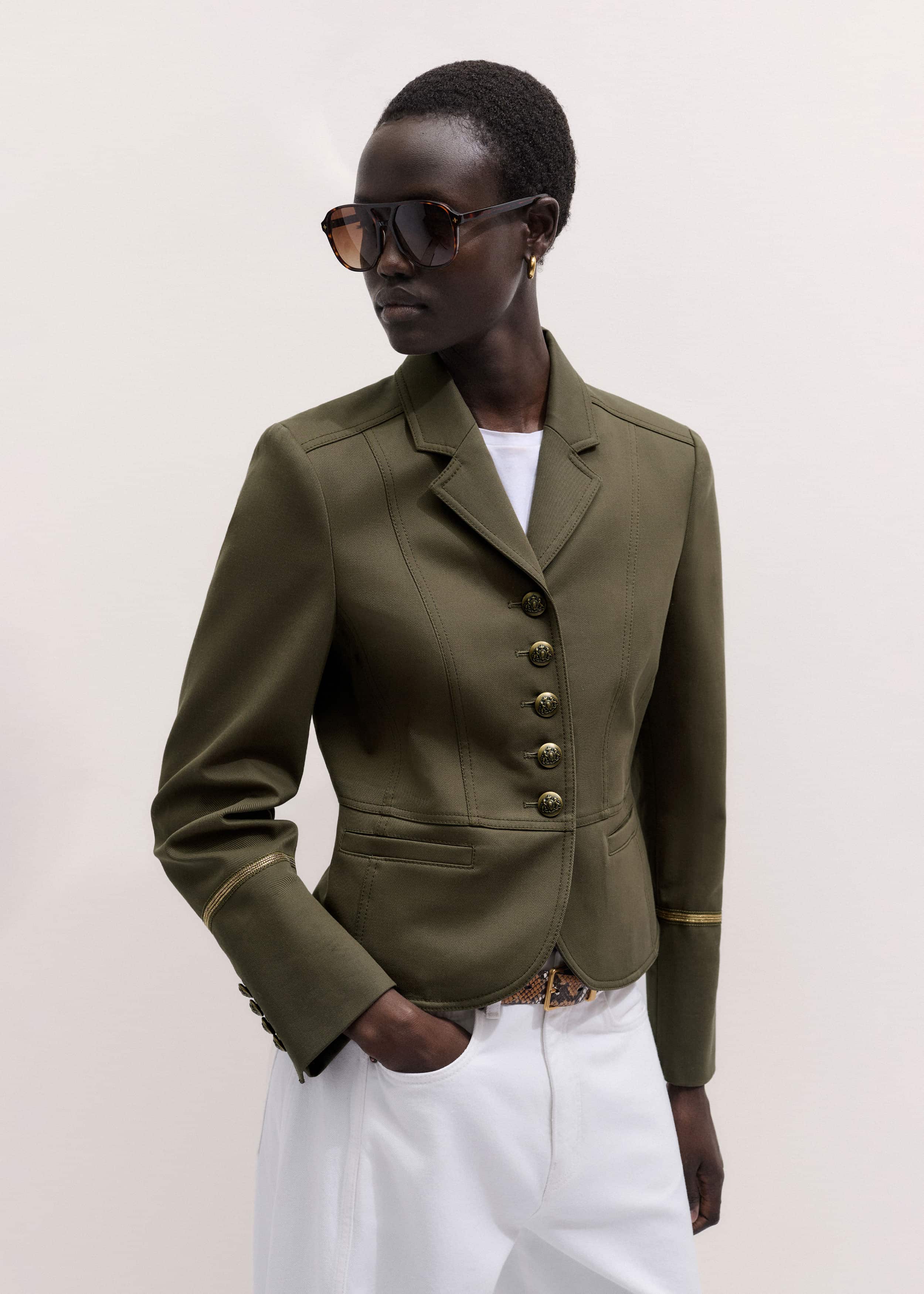 Khaki Wear With Everything Fitted Utility Jacket meandem
