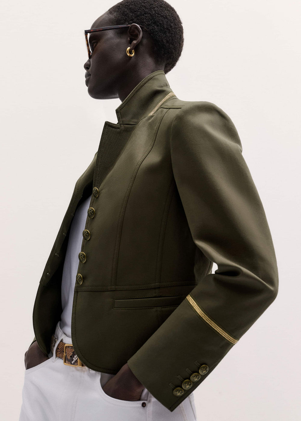 Khaki Wear With Everything Fitted Utility Jacket meandem