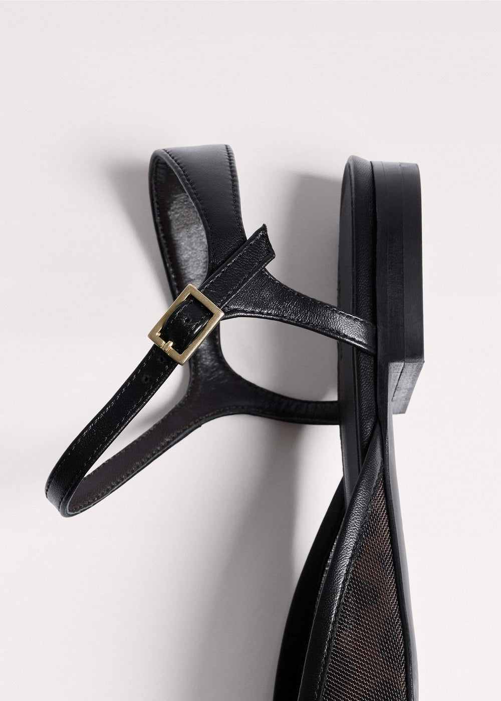 Brown Leopard Print Mesh Point-Toe Flat meandem