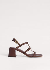 Dark Brown Caged Occasion Sandal meandem