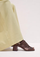 Dark Brown Caged Occasion Sandal meandem