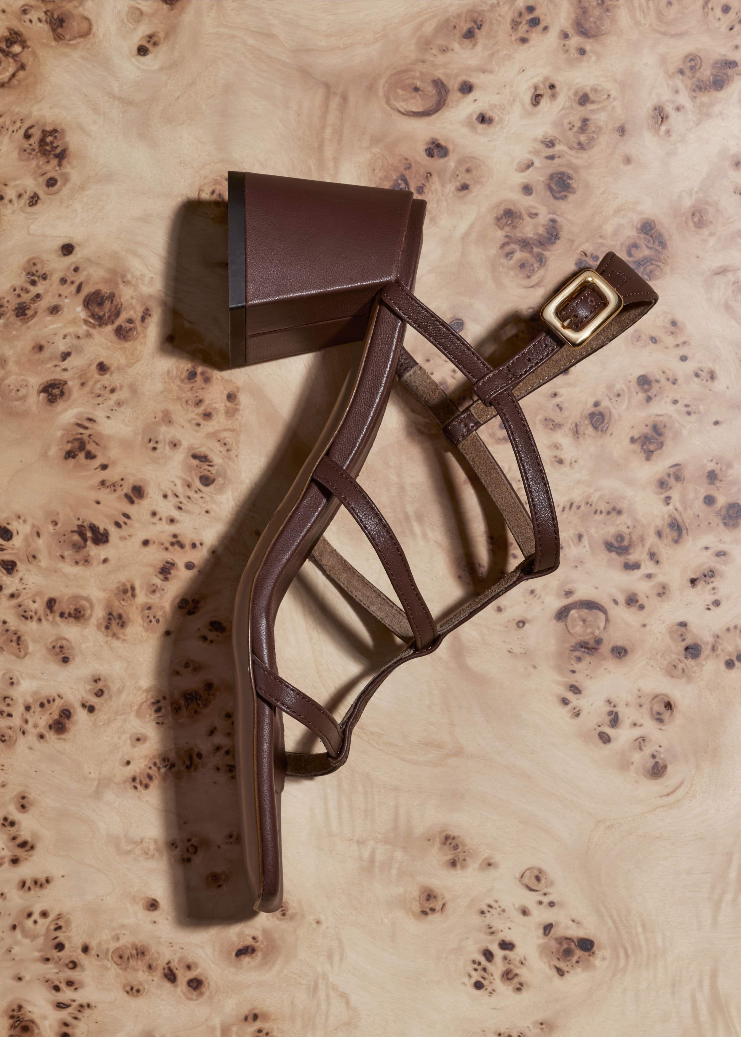 Dark Brown Caged Occasion Sandal meandem