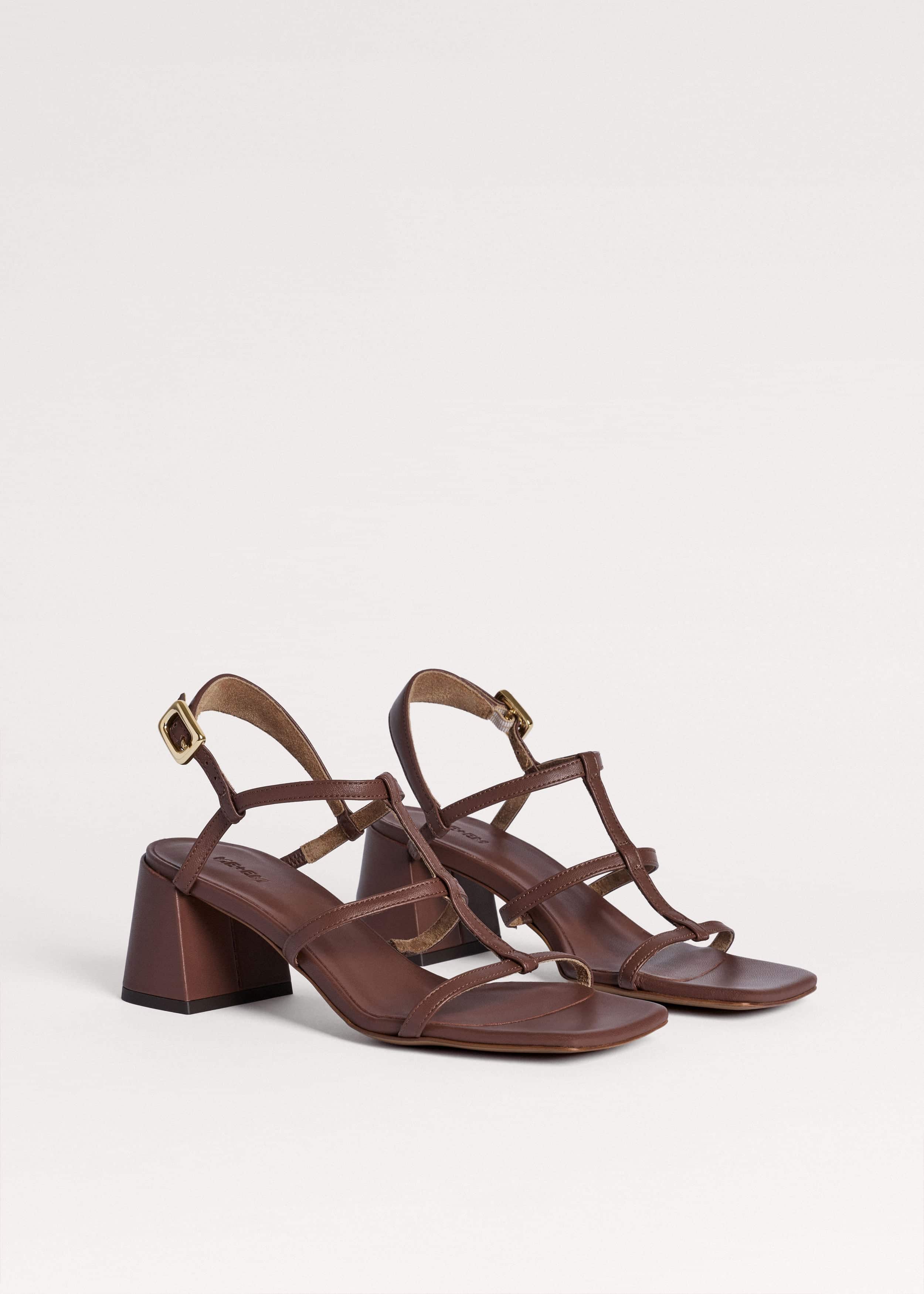 Dark Brown Caged Occasion Sandal meandem