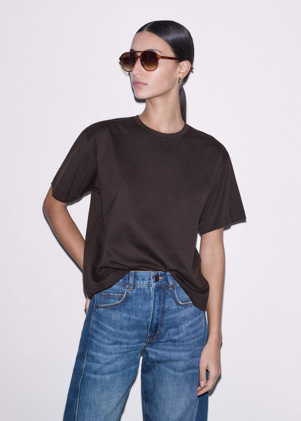 Brown Oversized Tee meandem