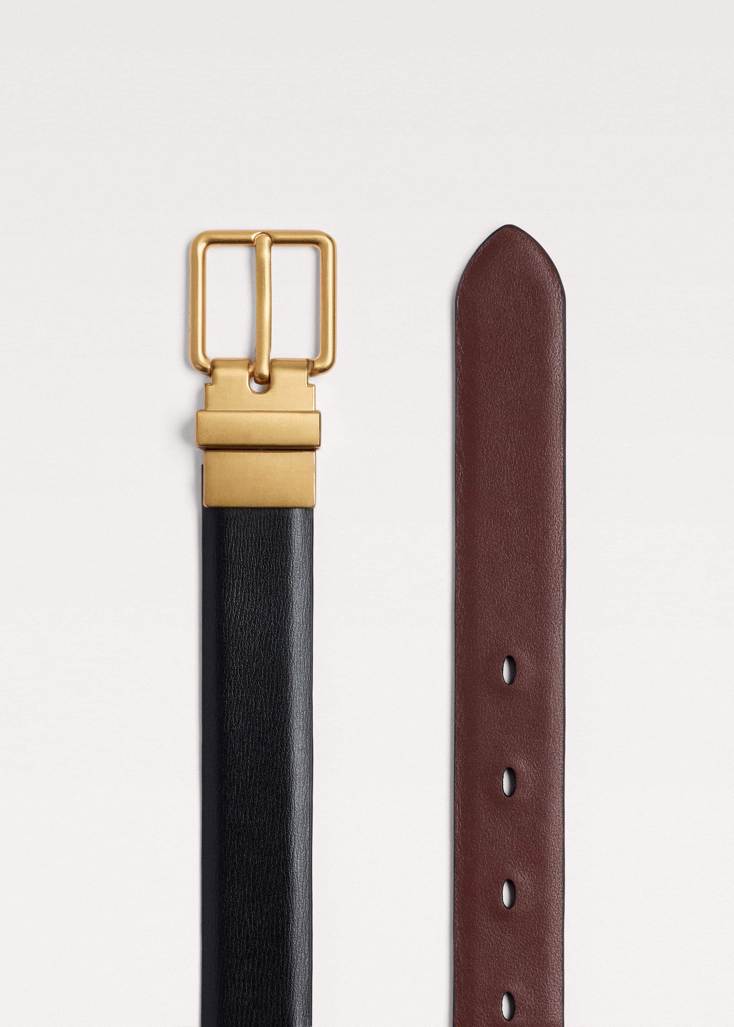 Dark Cinnamon Reversible Belt meandem