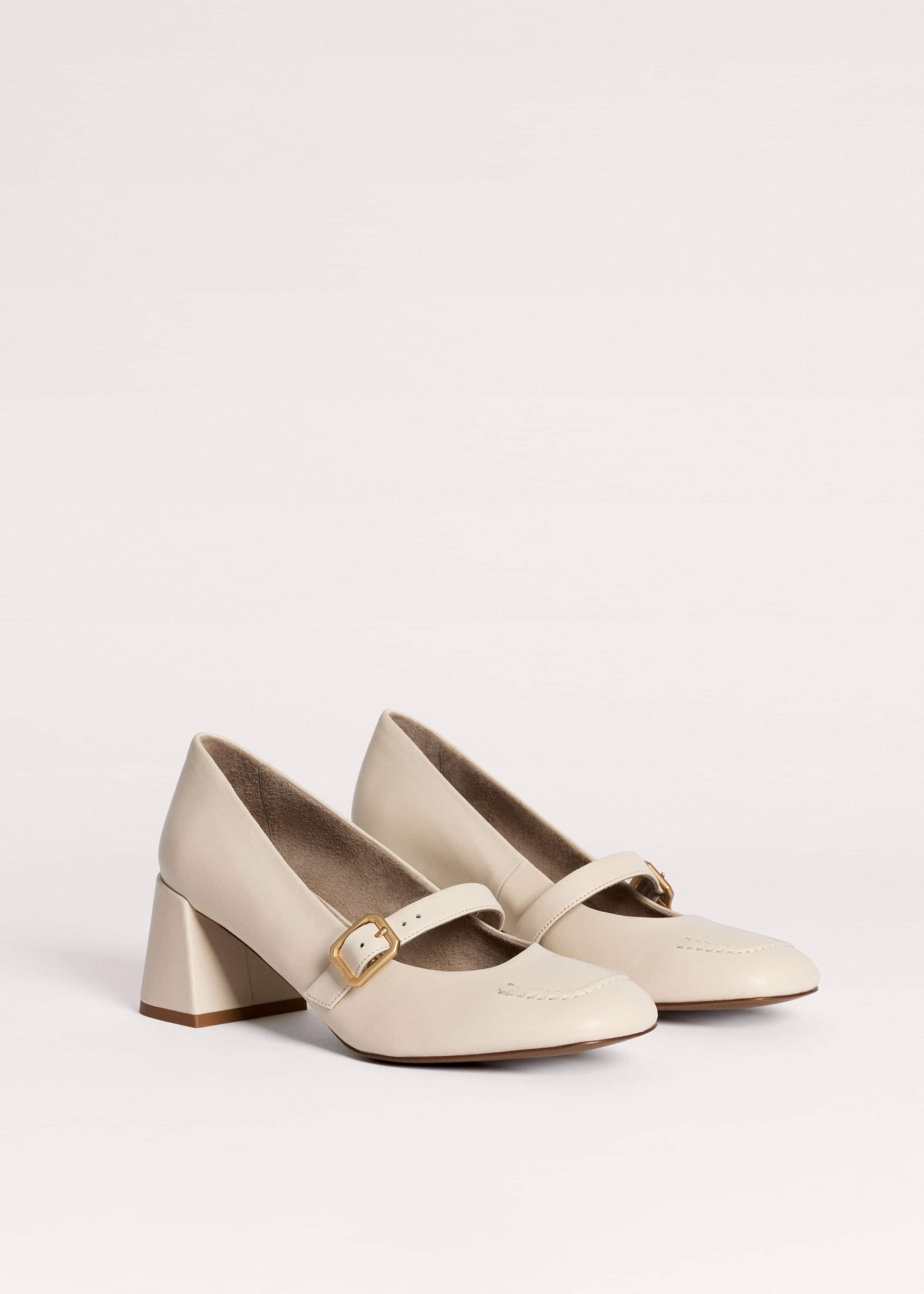 Cream Classic Mary Jane Heel meandem
