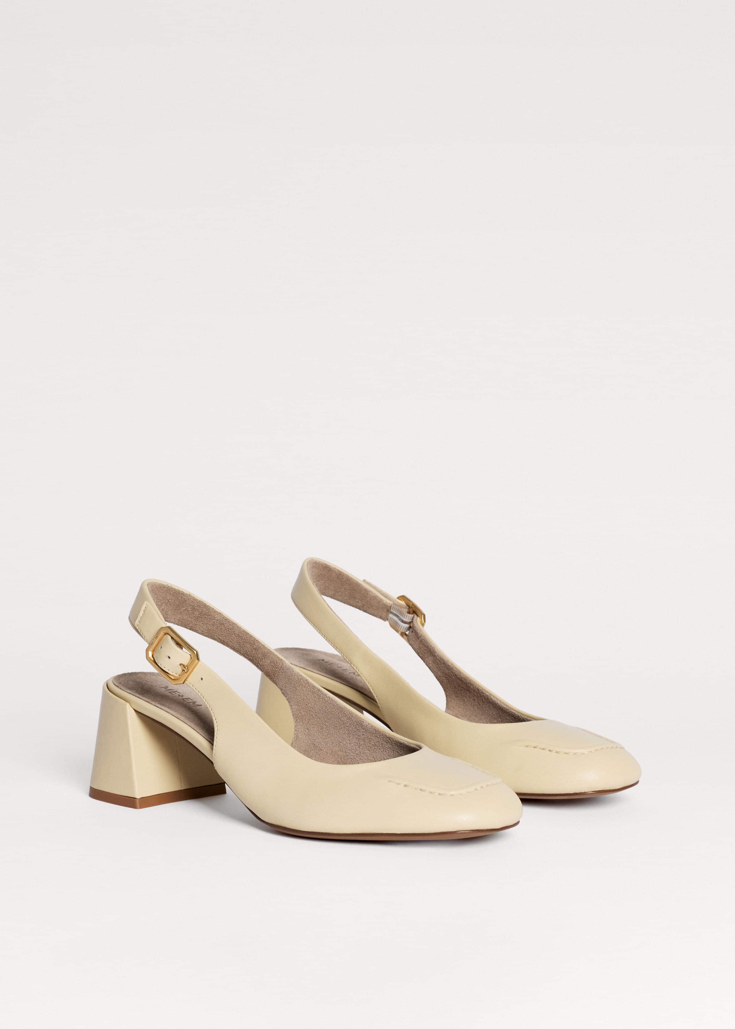 Cream Occasion Slingback Heel meandem