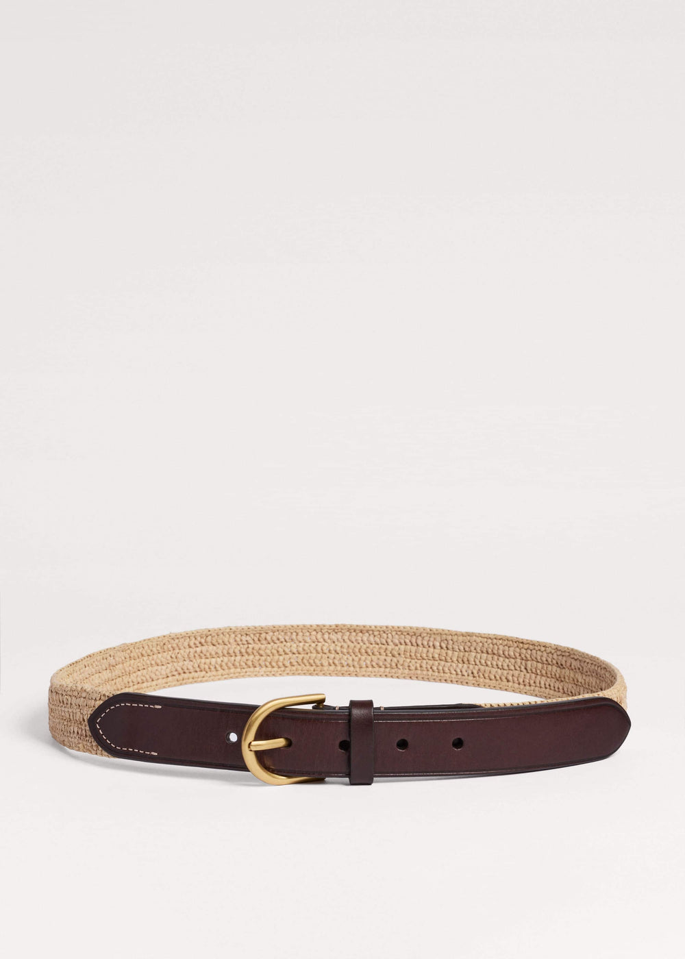 Natural Round Raffia Summer Belt meandem