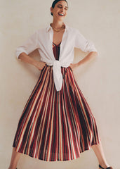 Red Metallic Knit Maxi Dress meandem
