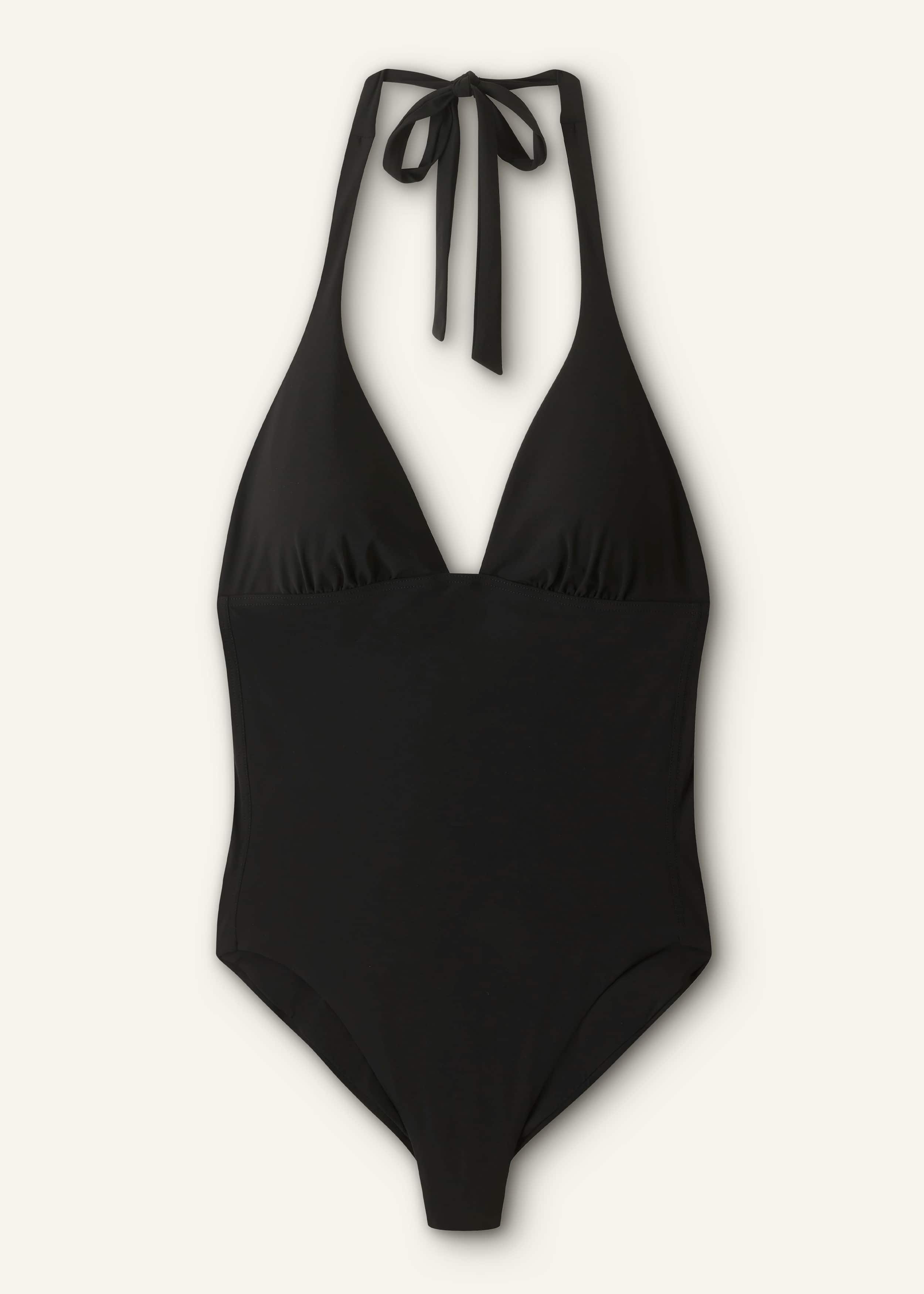 Black Adjustable Halterneck Swimsuit meandem