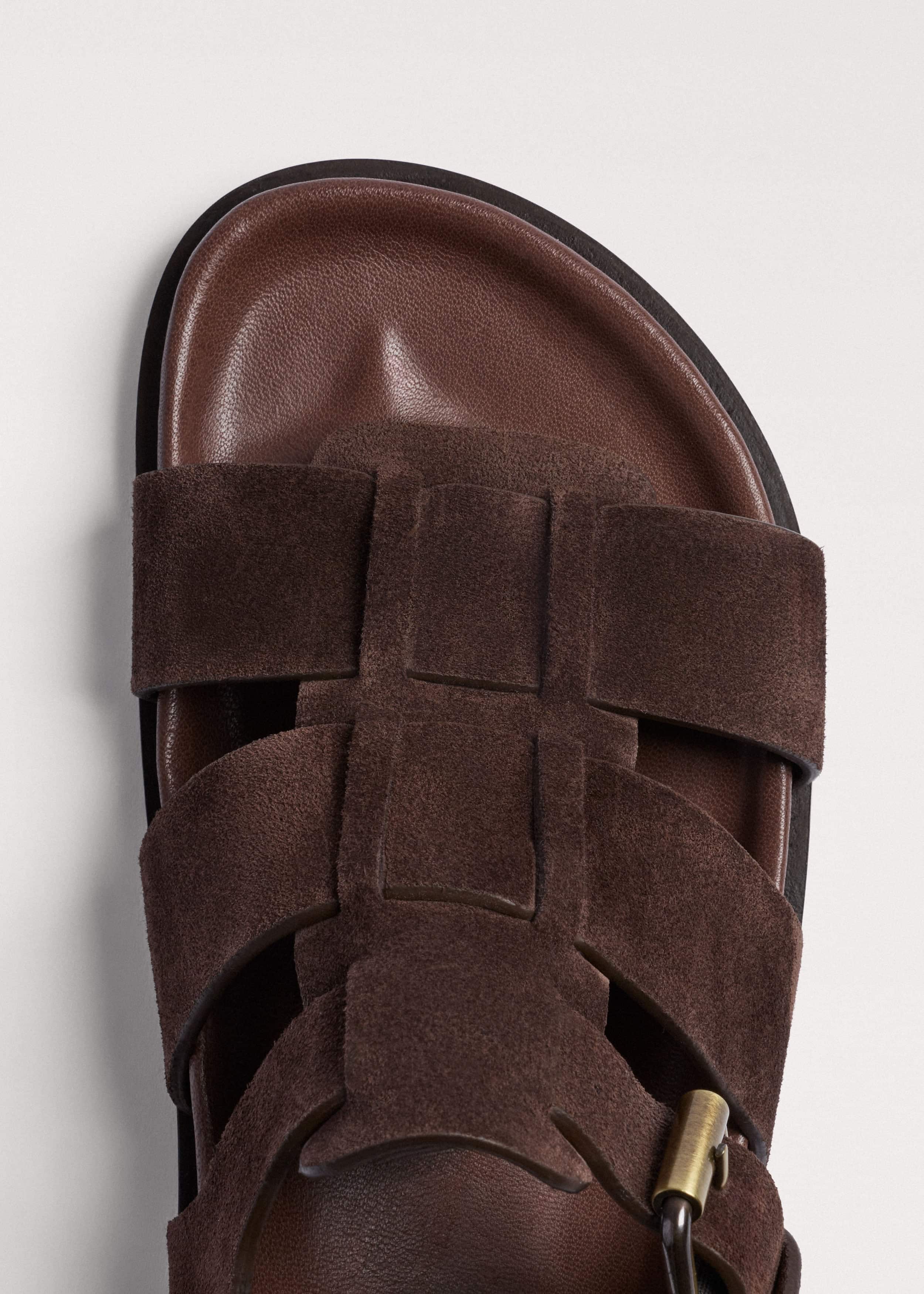 Dark Brown Open Toe Fisherman Sandal meandem