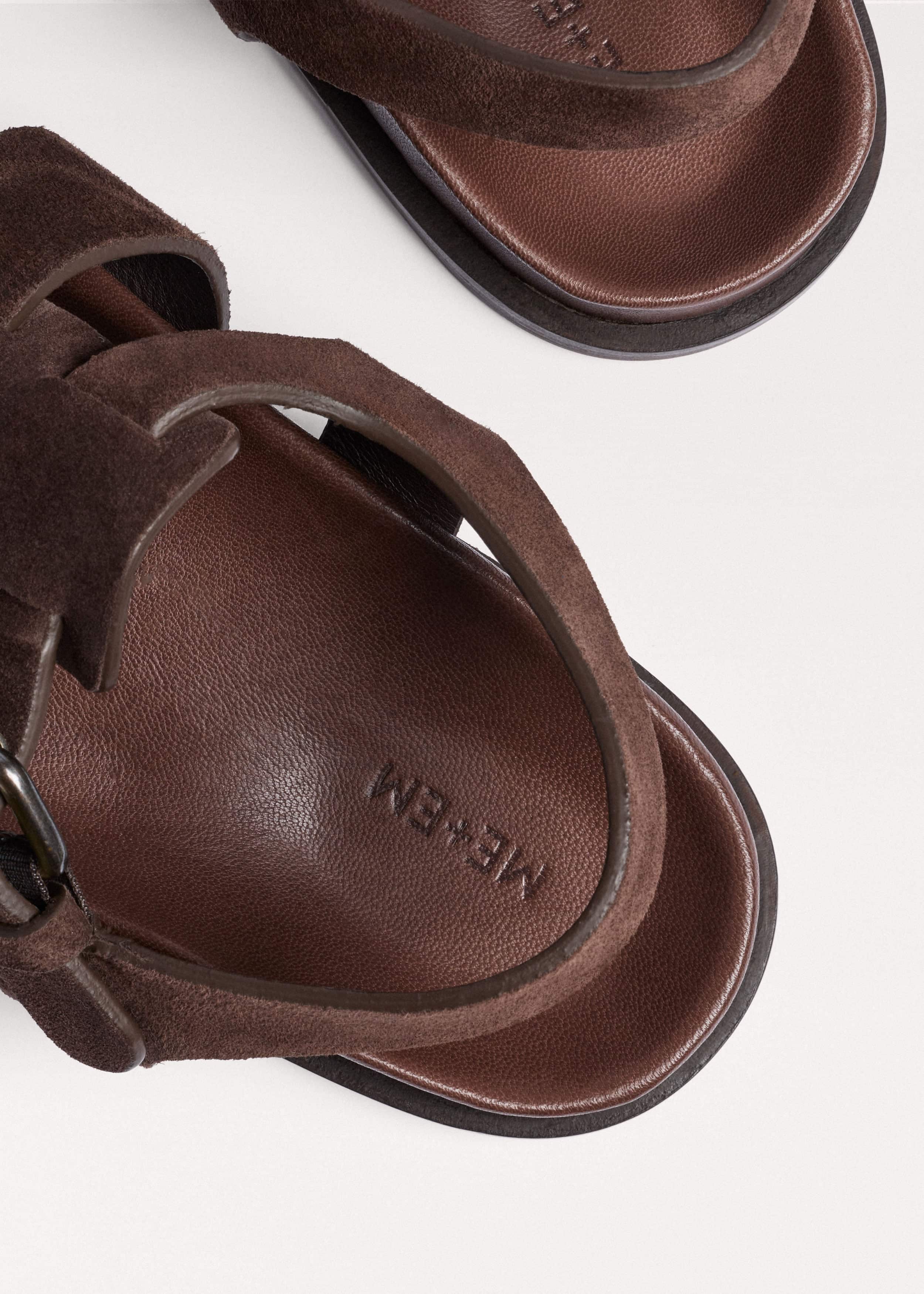 Dark Brown Open Toe Fisherman Sandal meandem