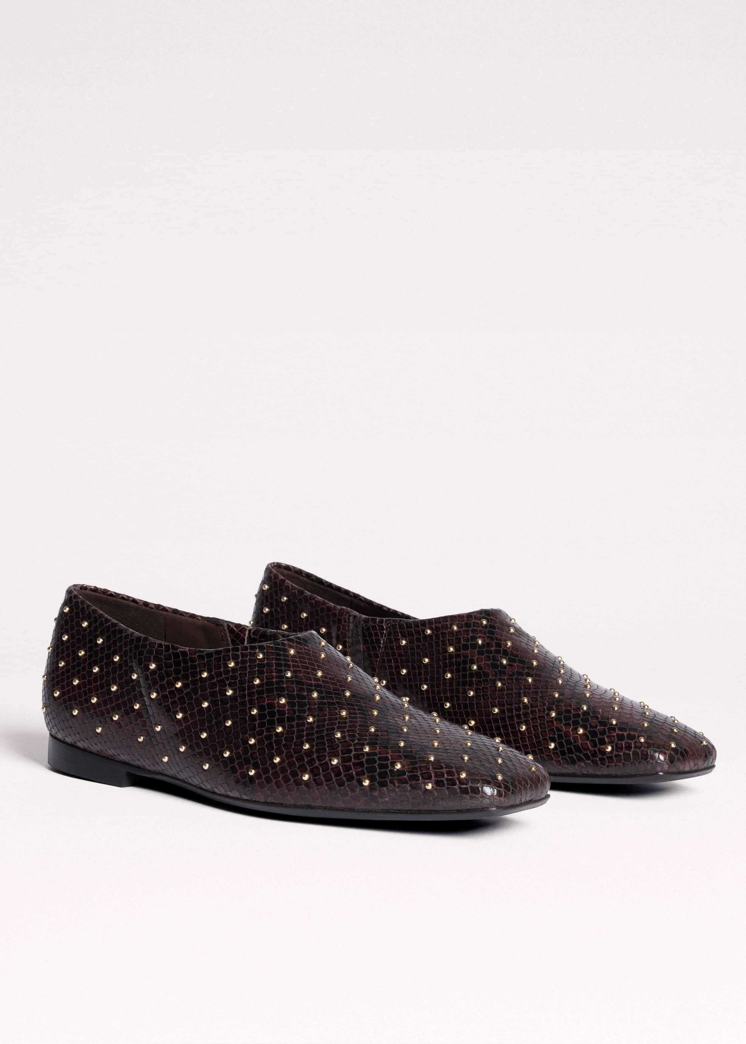 Brown Square Toe Slipper meandem