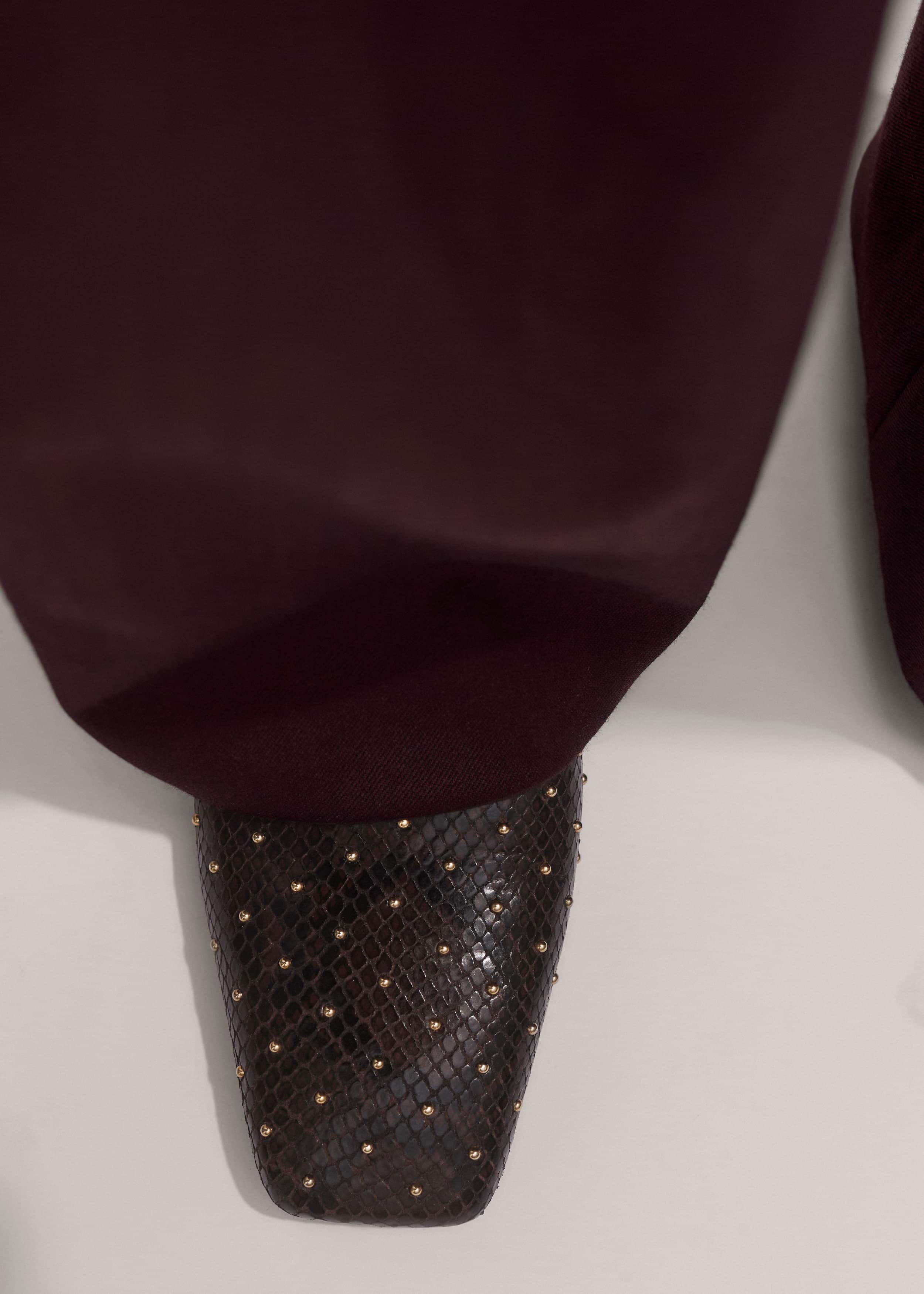 Brown Square Toe Slipper meandem