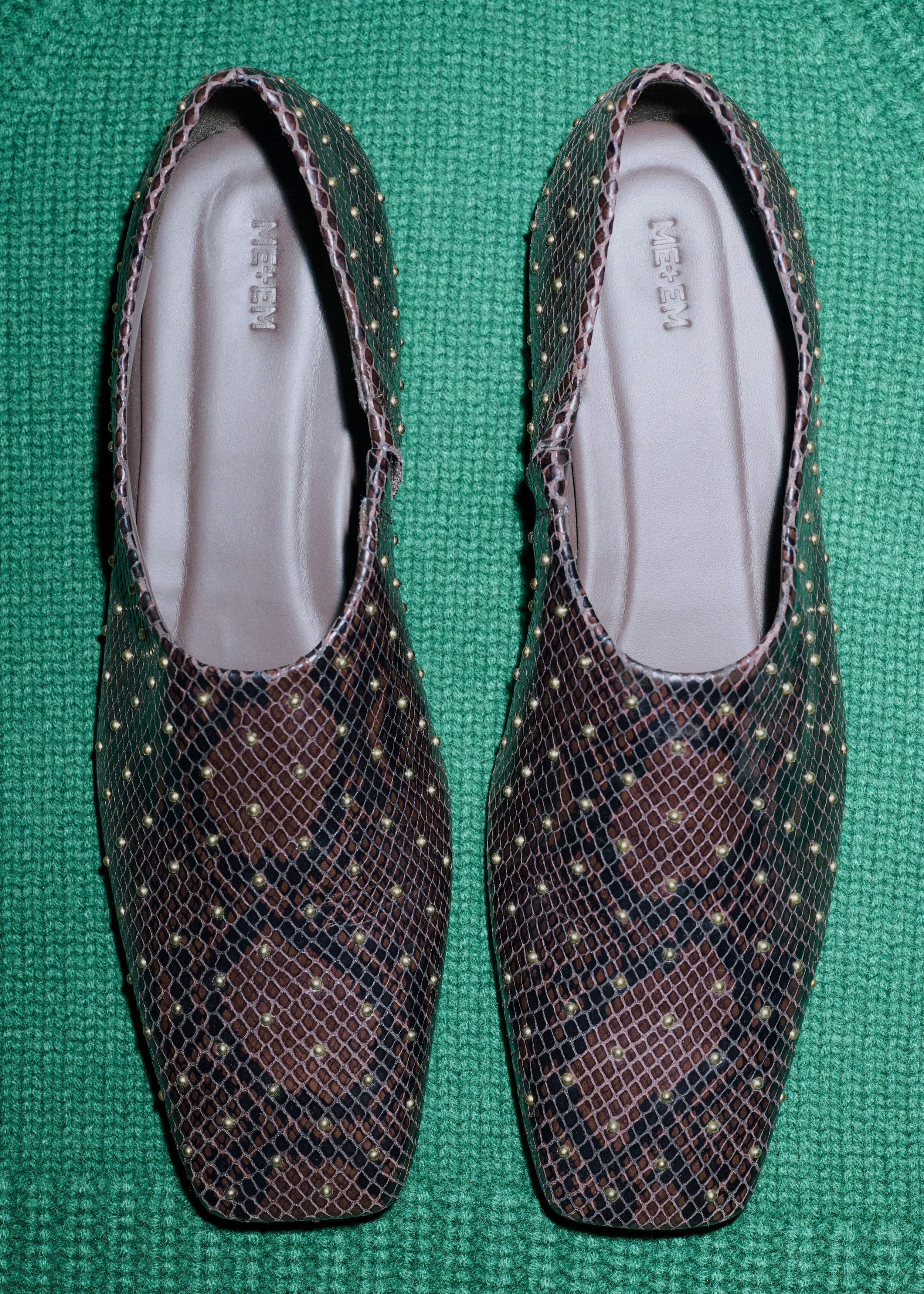 Brown Square Toe Slipper meandem