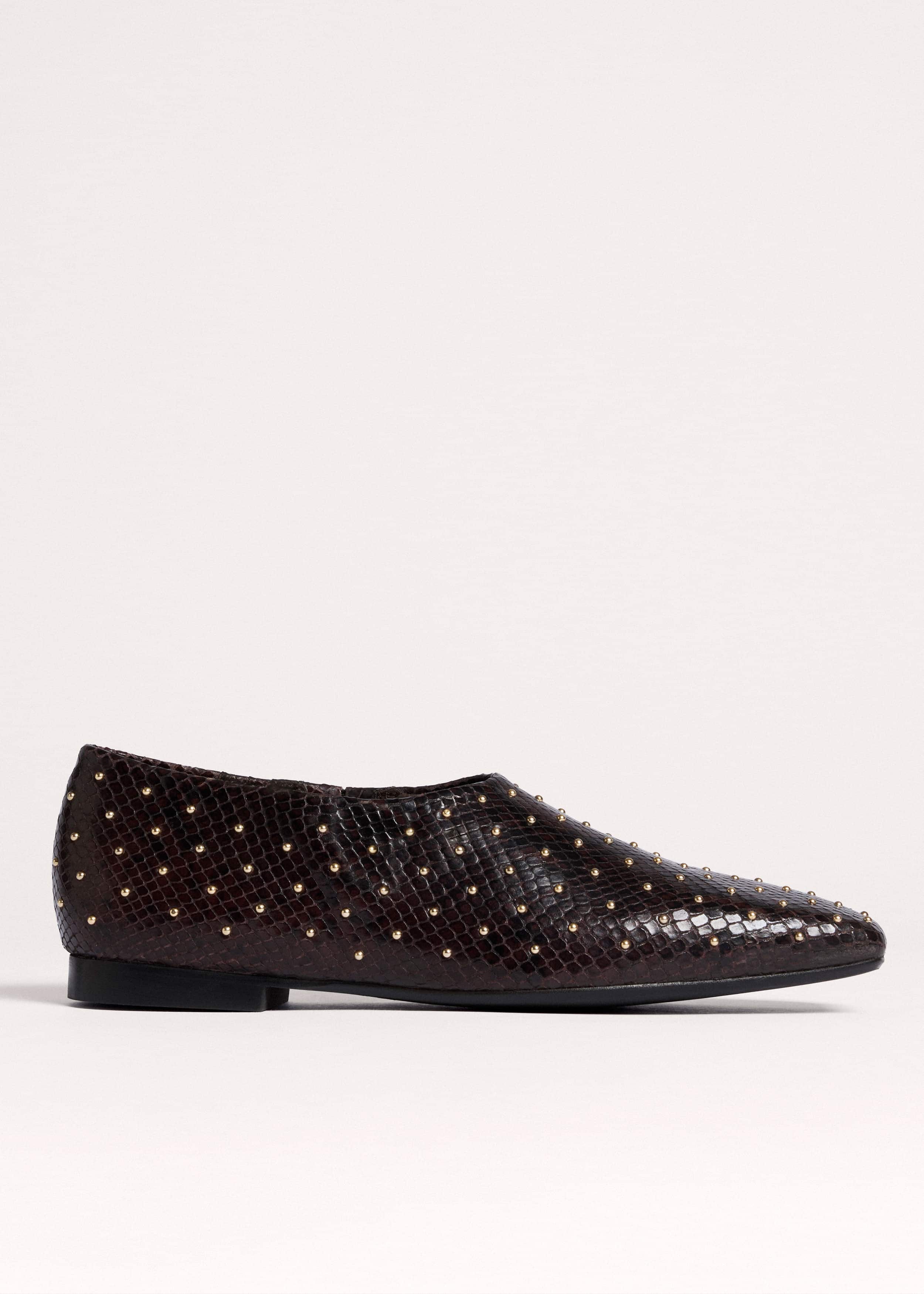 Brown Square Toe Slipper meandem