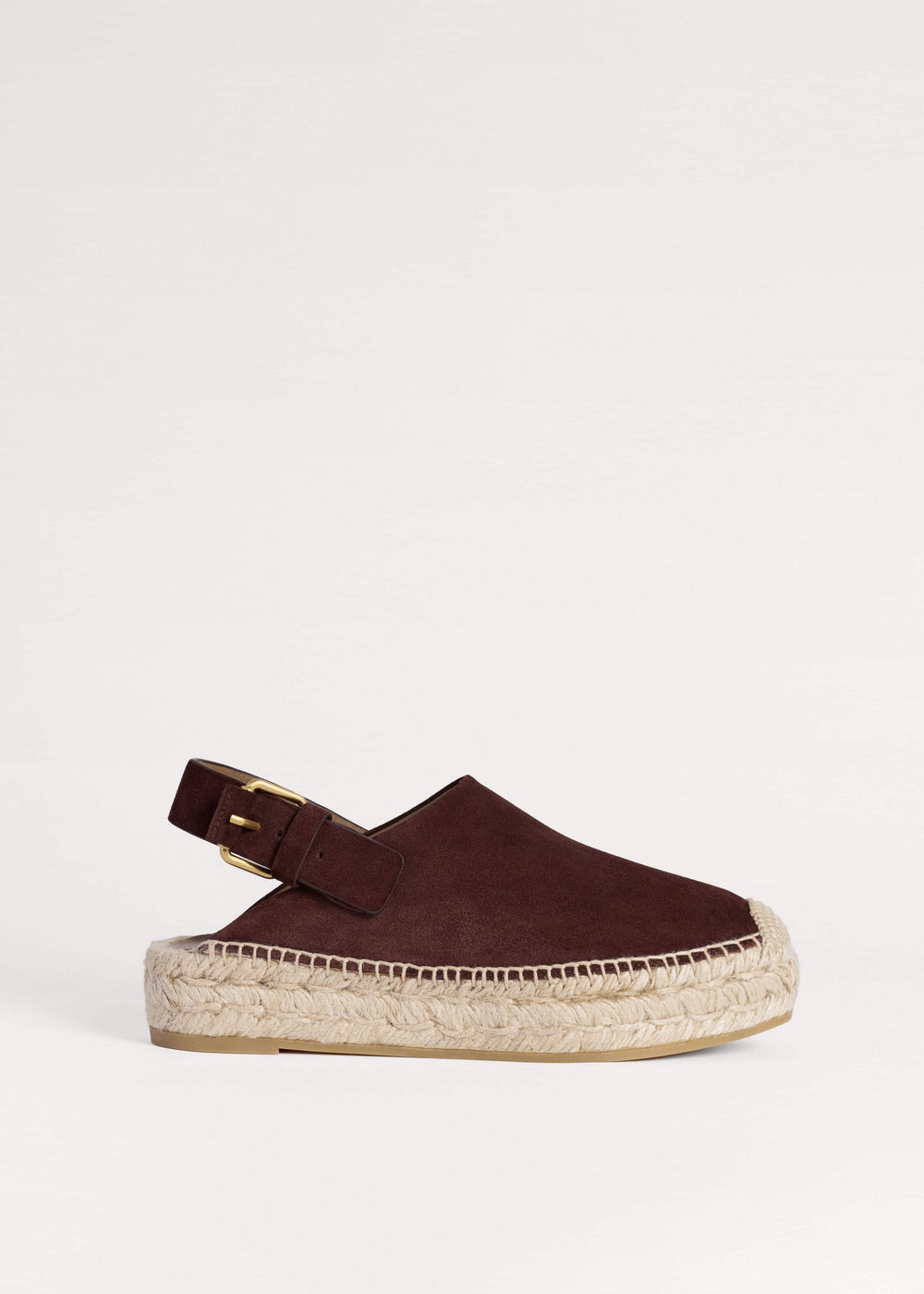 Dark Cinnamon Suede Slingback Espadrille meandem