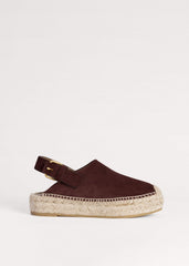 Dark Cinnamon Suede Slingback Espadrille meandem
