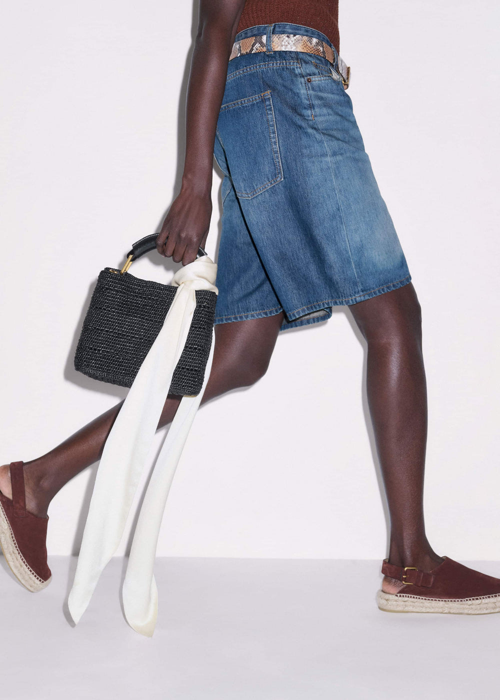 Dark Cinnamon Suede Slingback Espadrille meandem