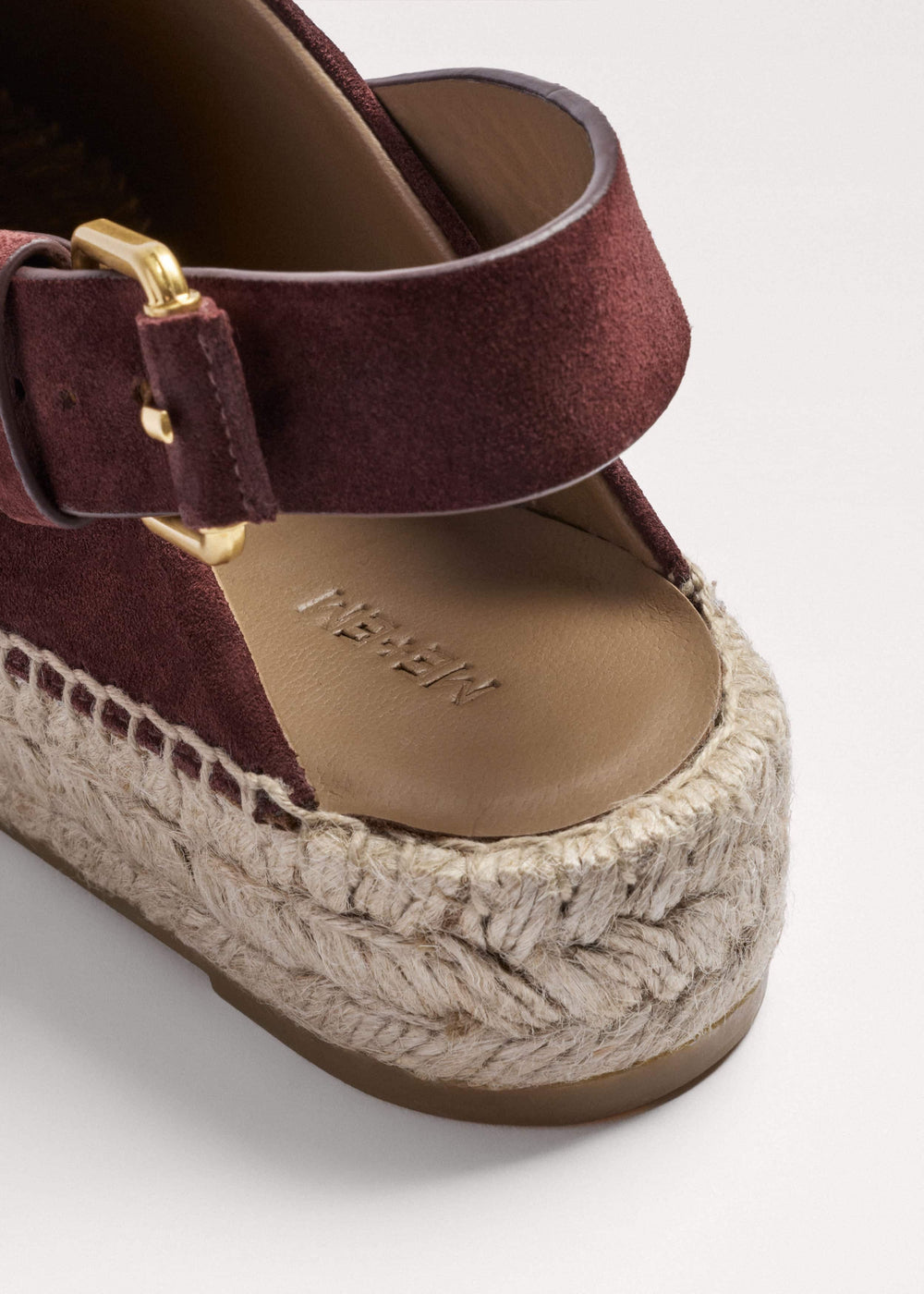 Dark Cinnamon Suede Slingback Espadrille meandem