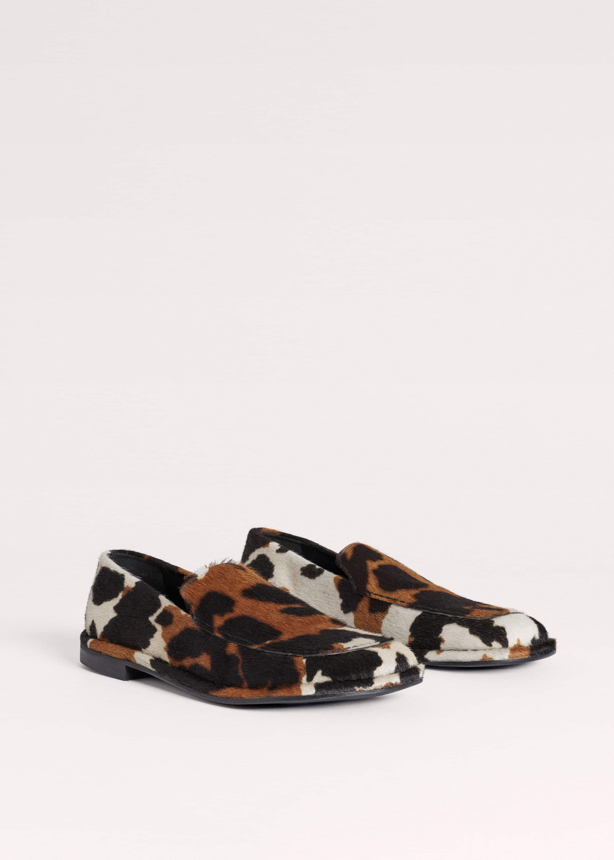 Brown Cow Print Travel Loafer meandem