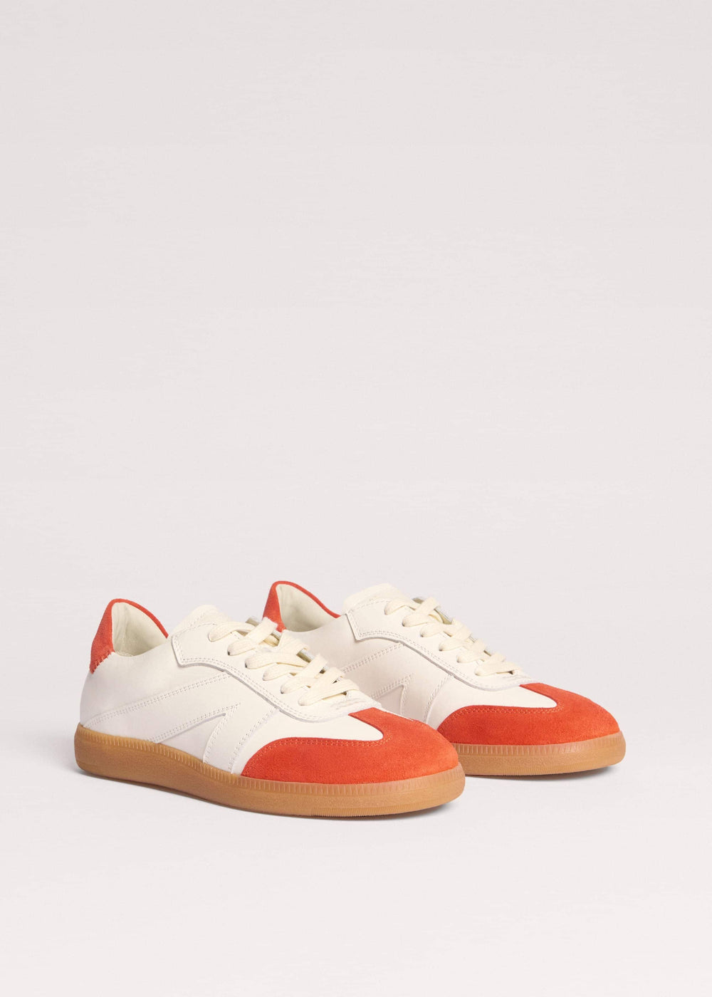 White + Orange Retro Trainer meandem
