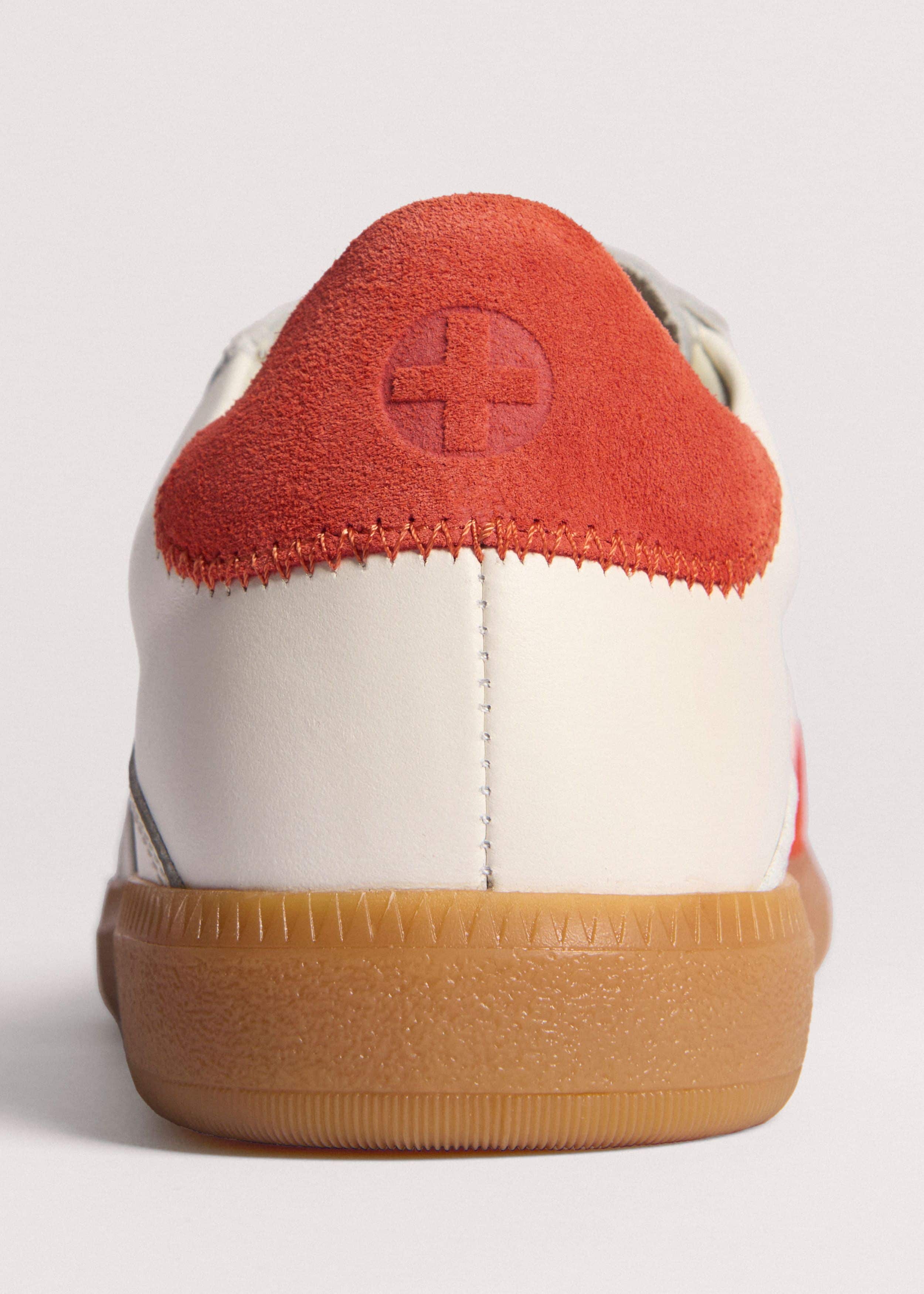 White + Orange Retro Trainer meandem