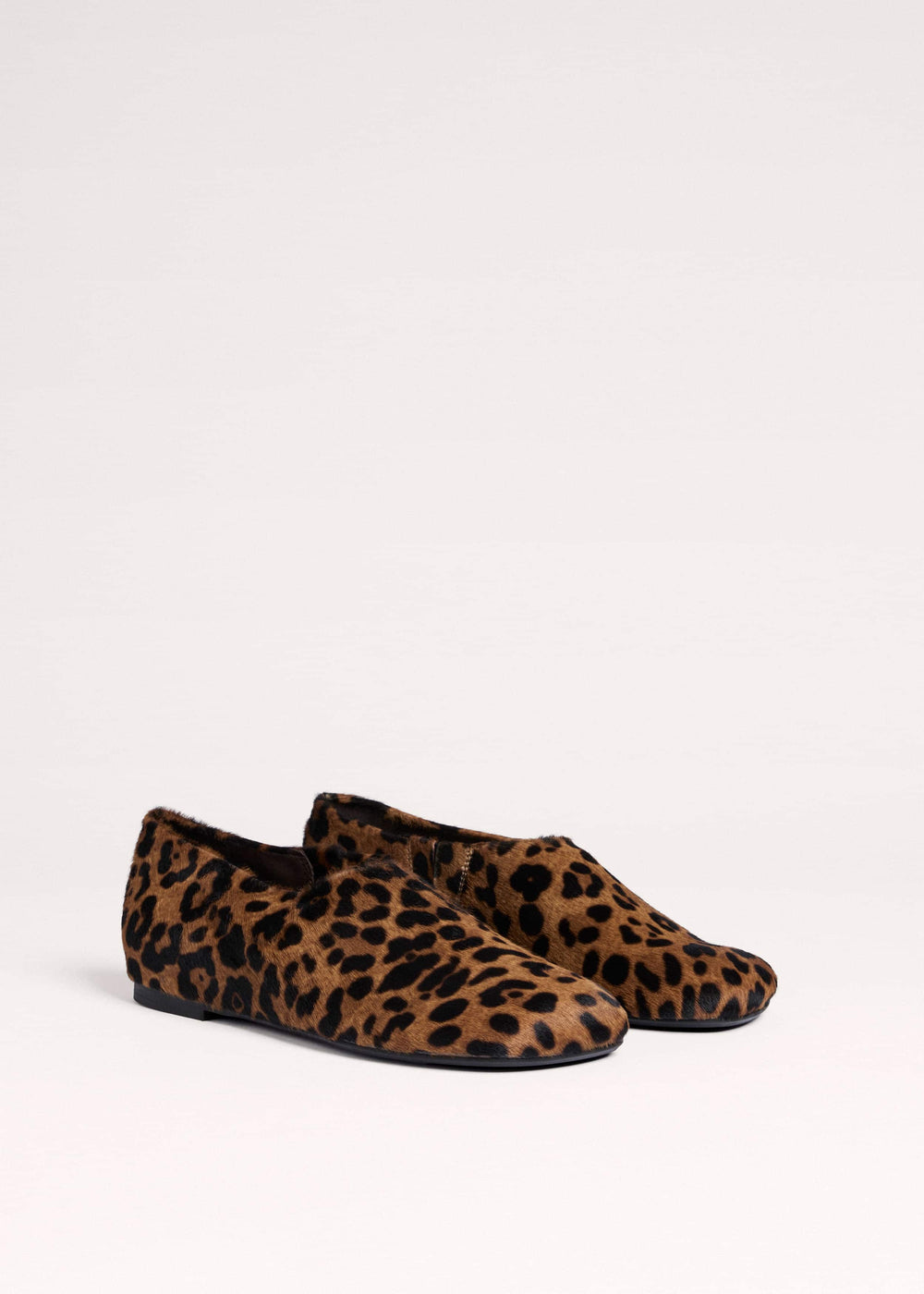 Dark Brown Leopard Print Asymmetric Slipper meandem