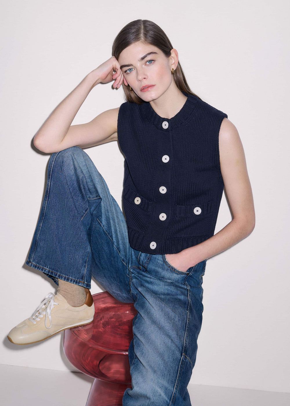Latte Retro Runner Sneaker meandem