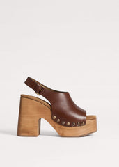 Dark Brown High Front Clog meandem