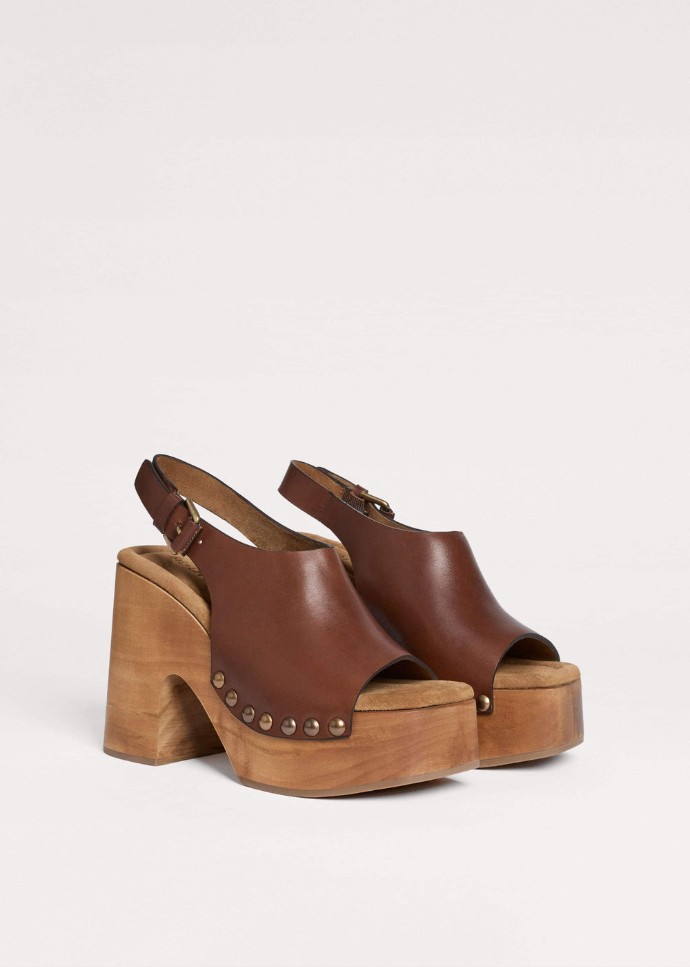 Dark Brown High Front Clog meandem