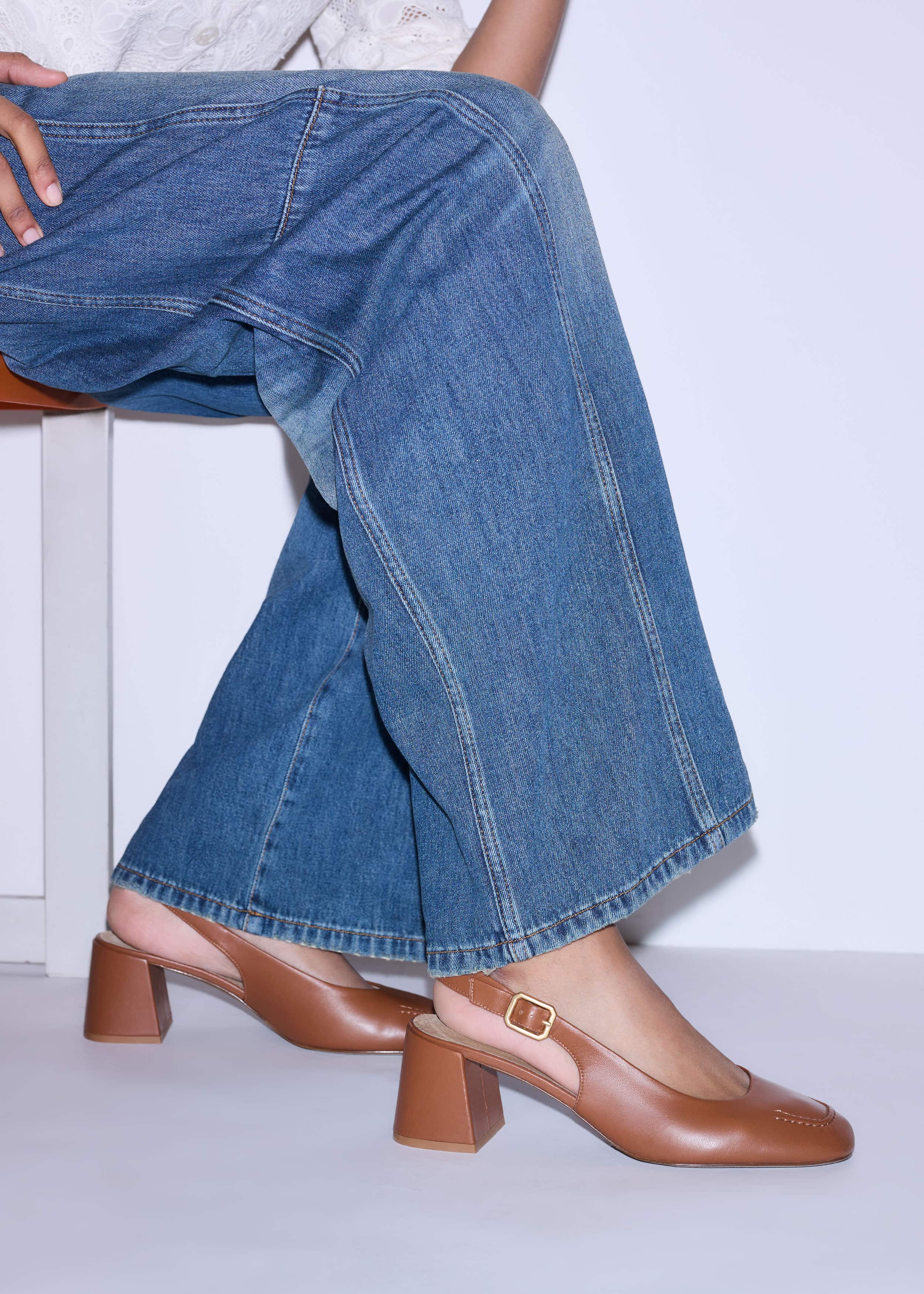 Brown Occasion Slingback meandem