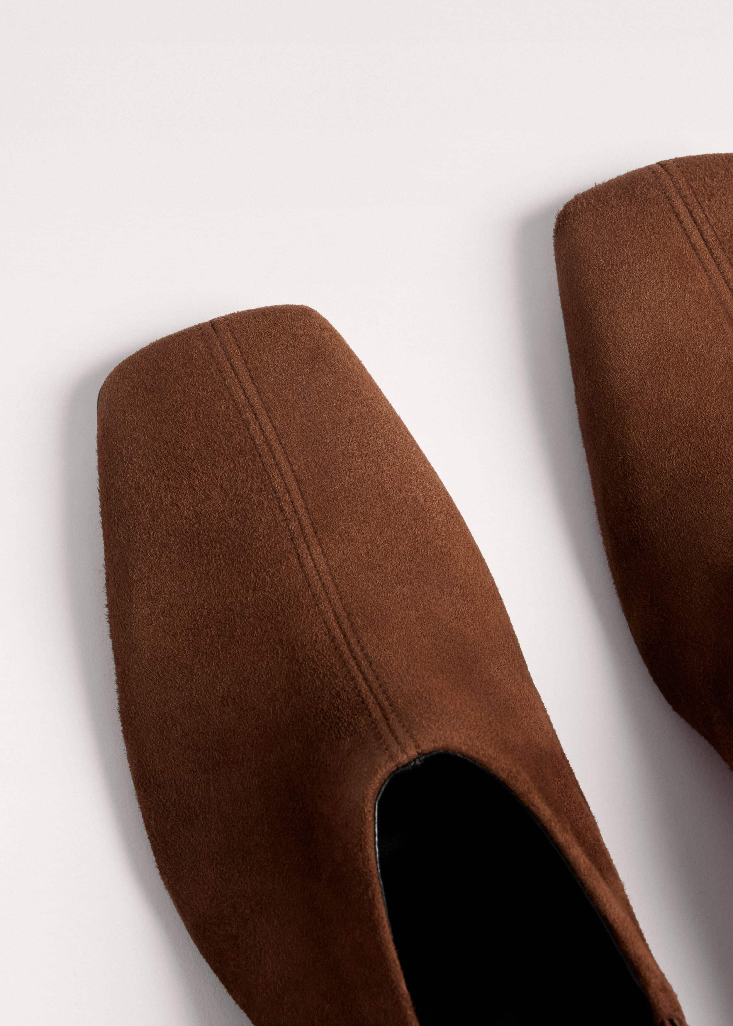 Brown High Front Block Heel meandem