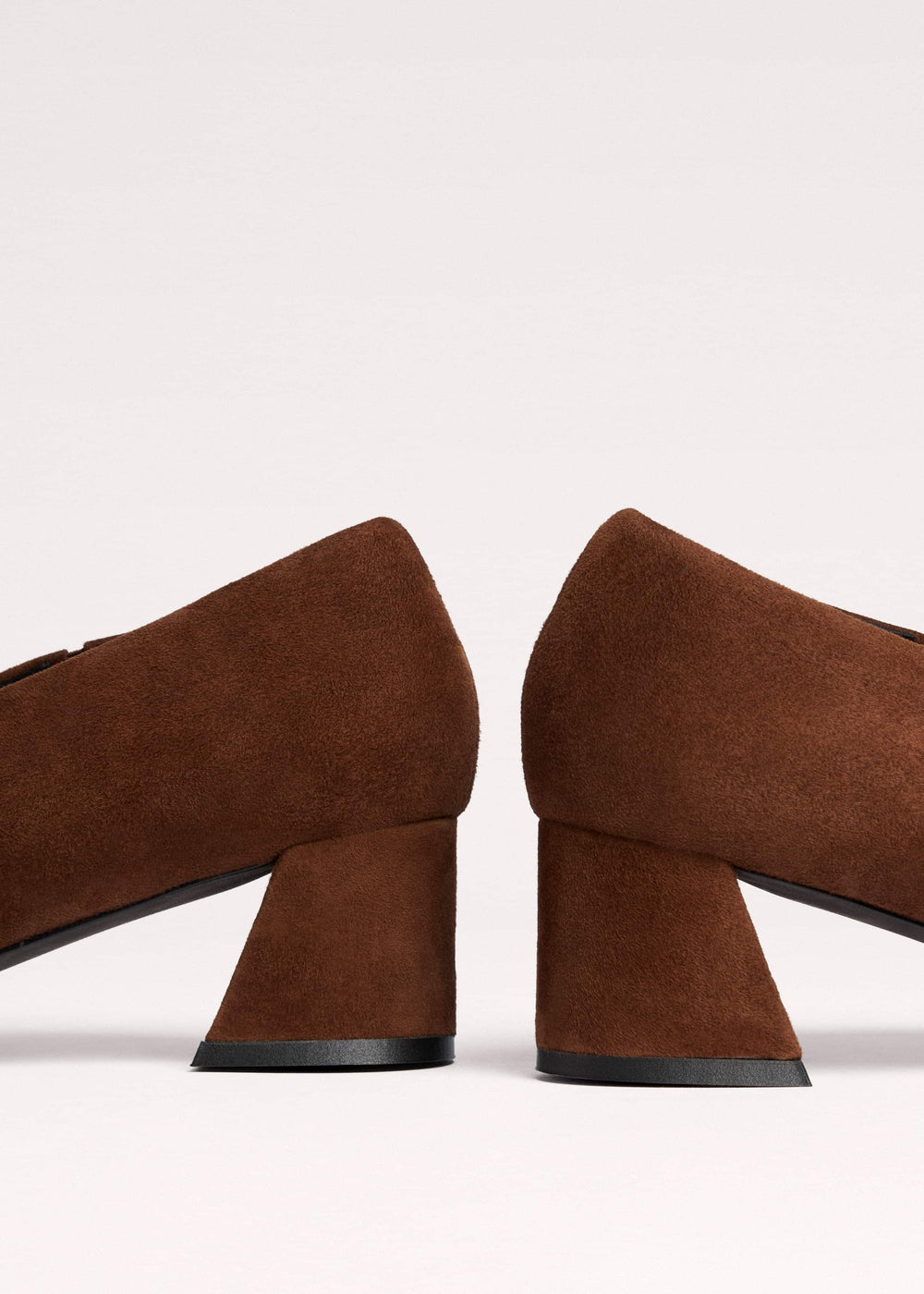 Brown High Front Block Heel meandem