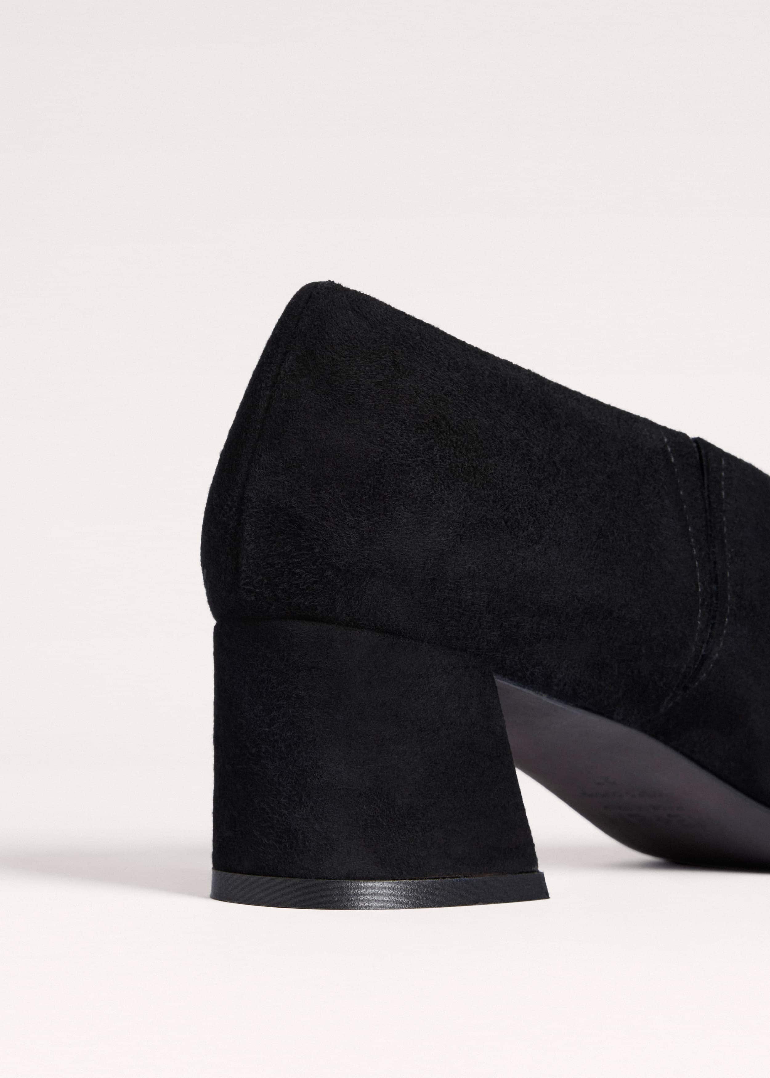 Black High Front Block Heel meandem