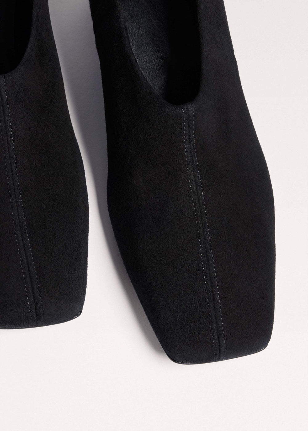 Black High Front Block Heel meandem