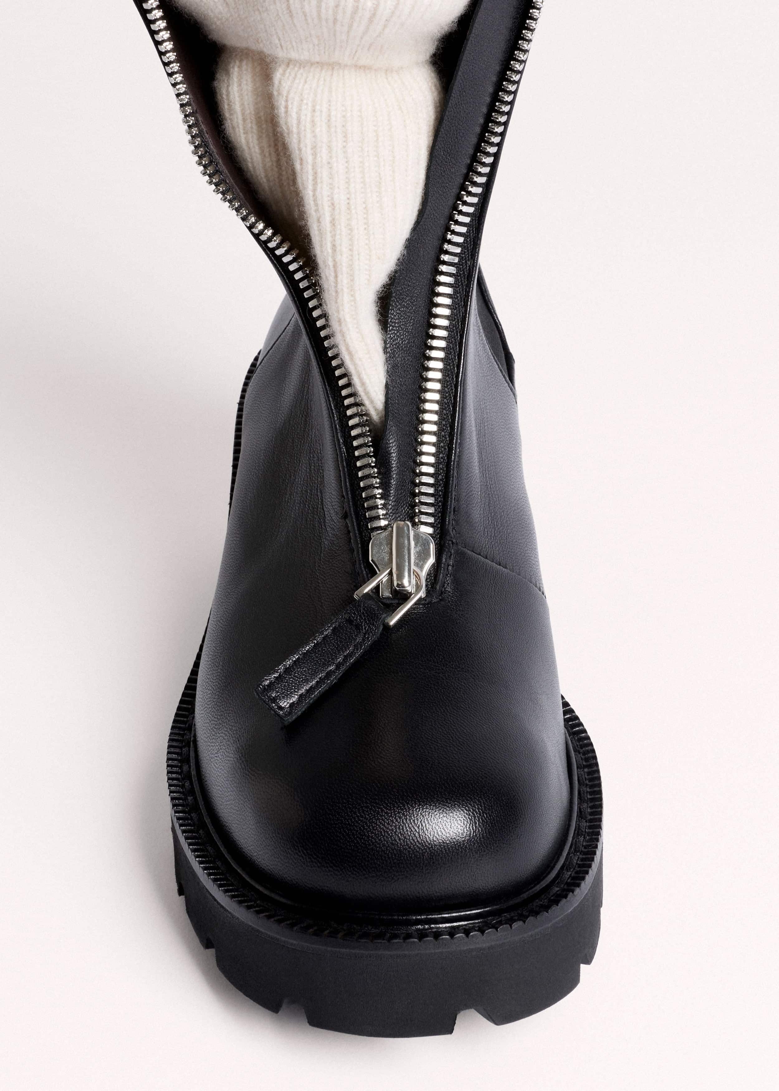 Black Zip Front Boot meandem