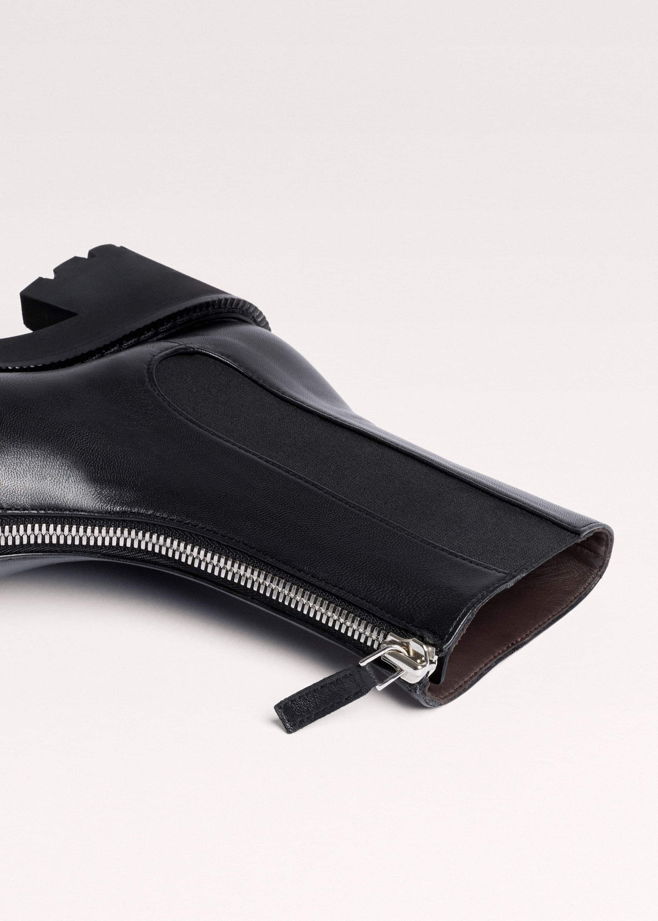 Black Zip Front Boot meandem