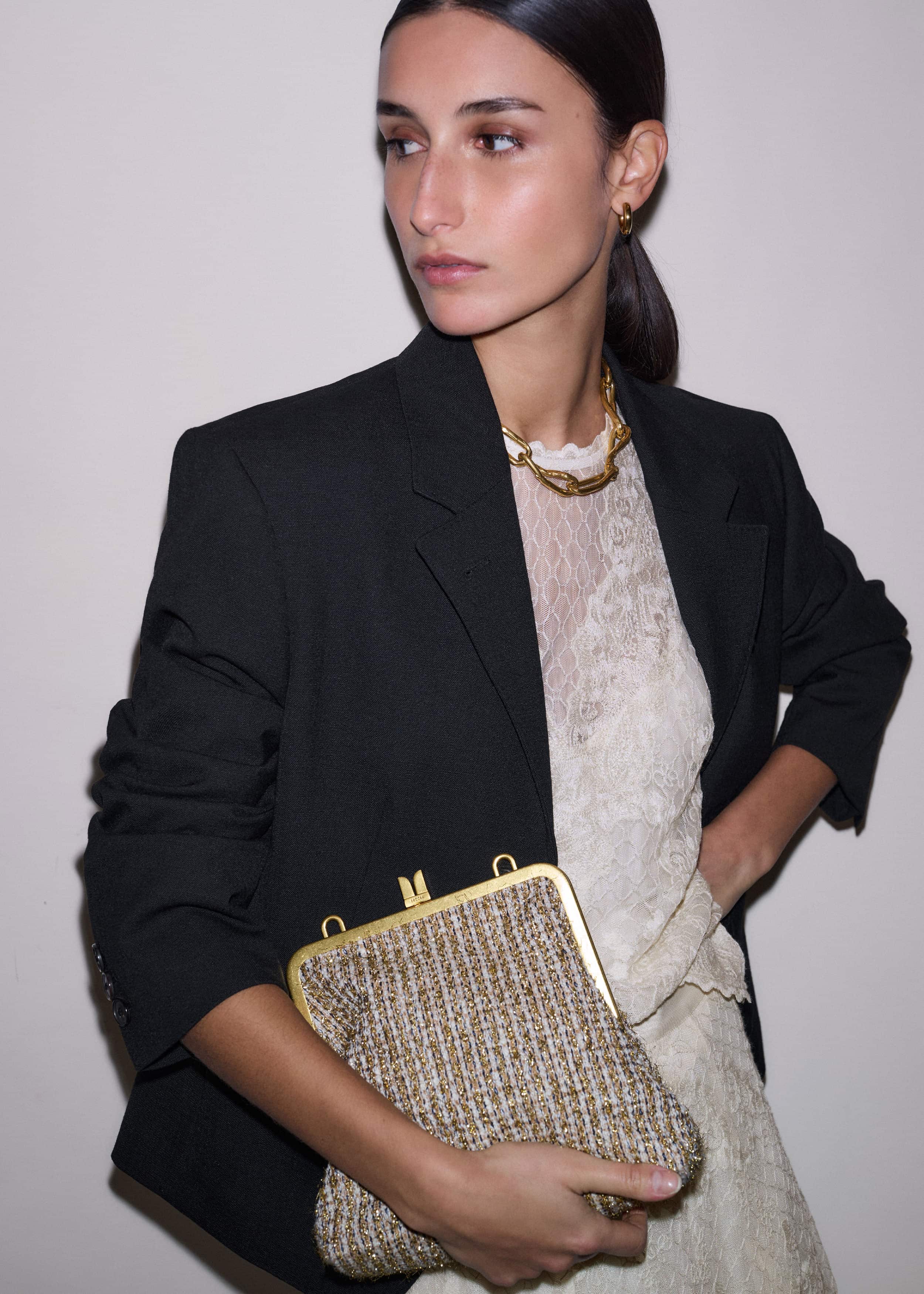 Gold Tweed AM-PM Crossbody Bag meandem