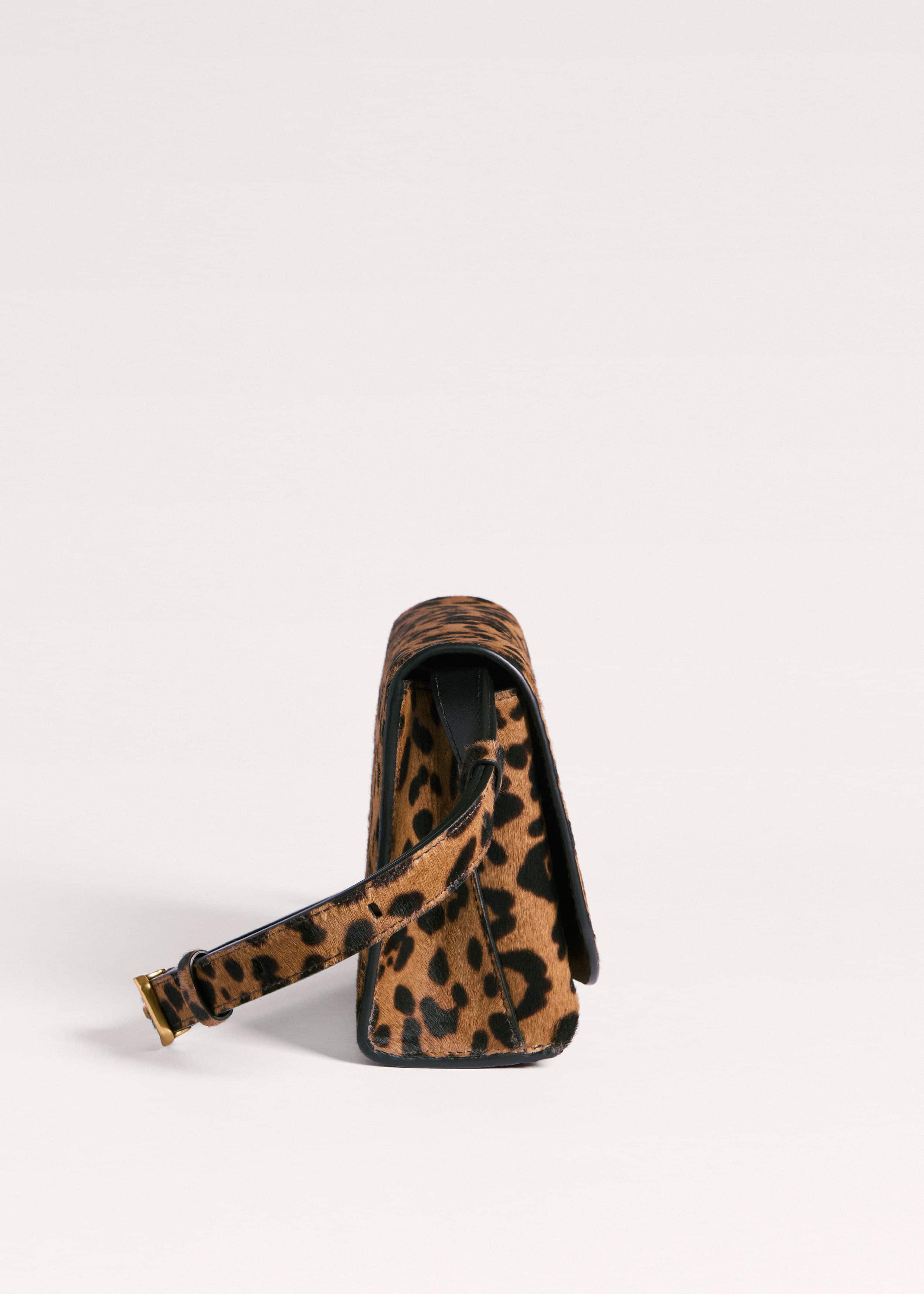 Brown 2-Way Leopard Print Crossbody Bag meandem