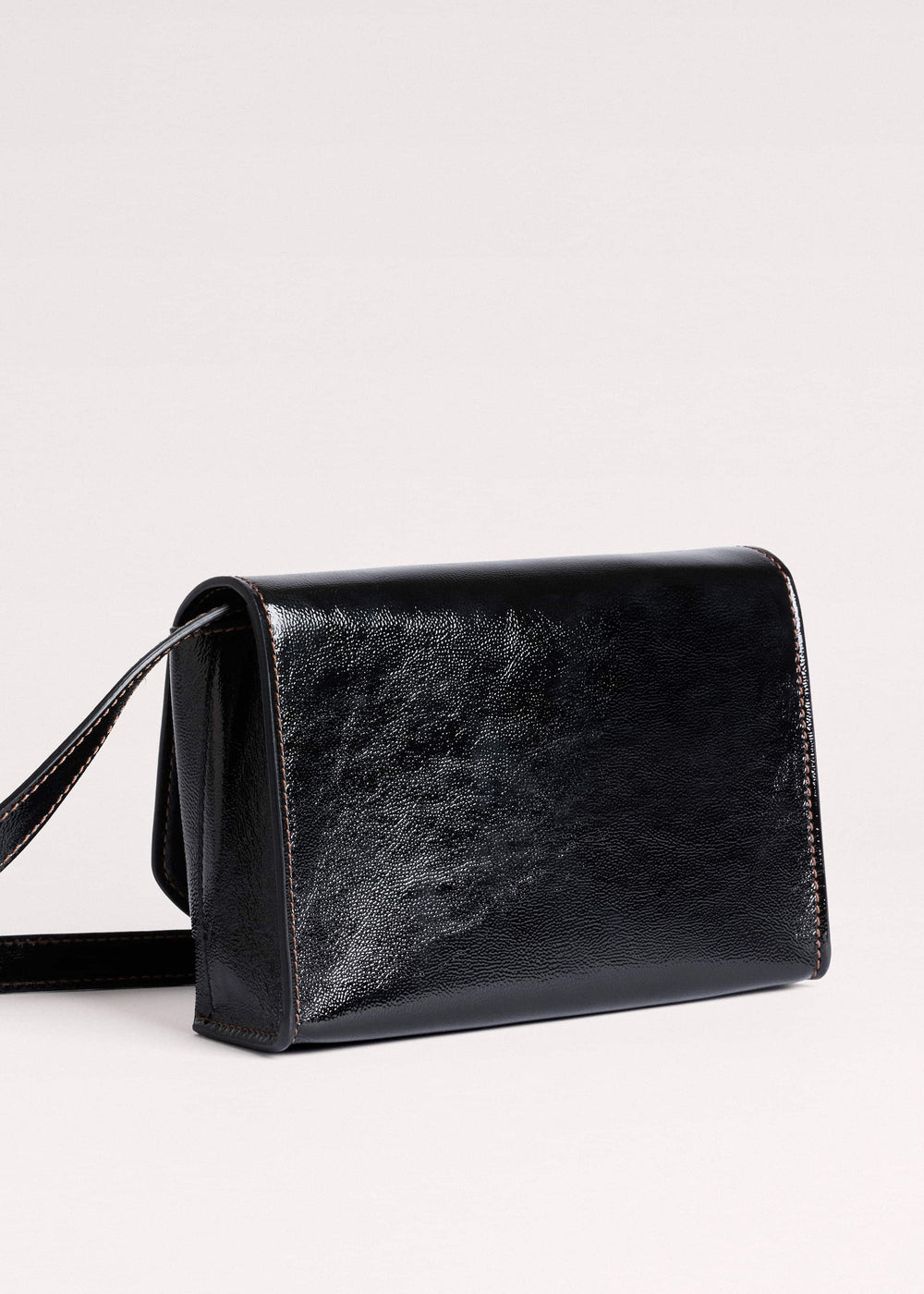 Black Leather Clutch + Crossbody Bag meandem
