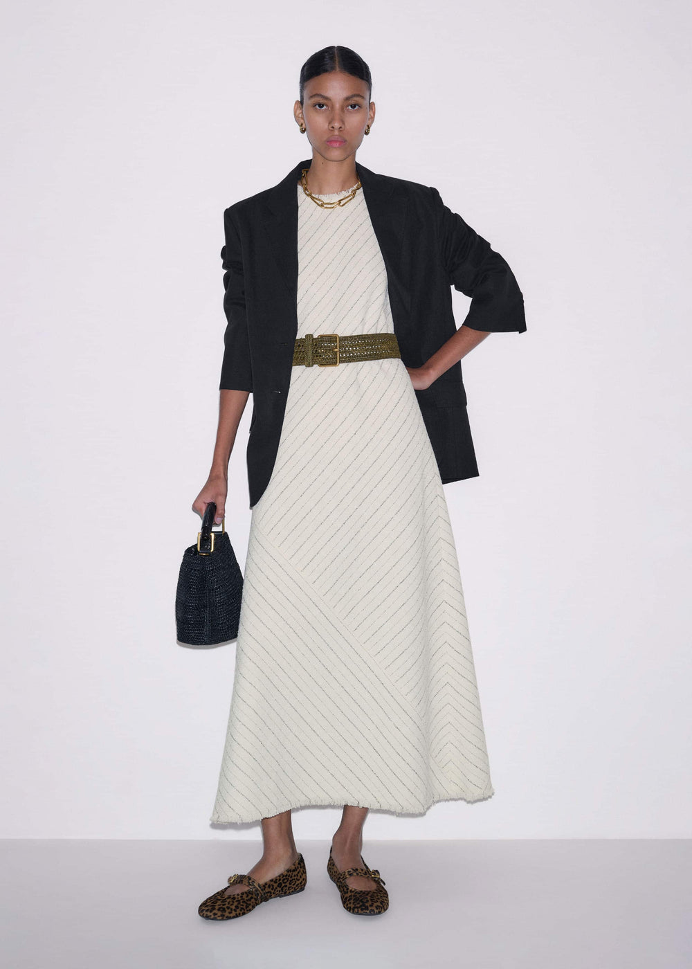 Olive Green Raffia Wide Summer Belt meandem