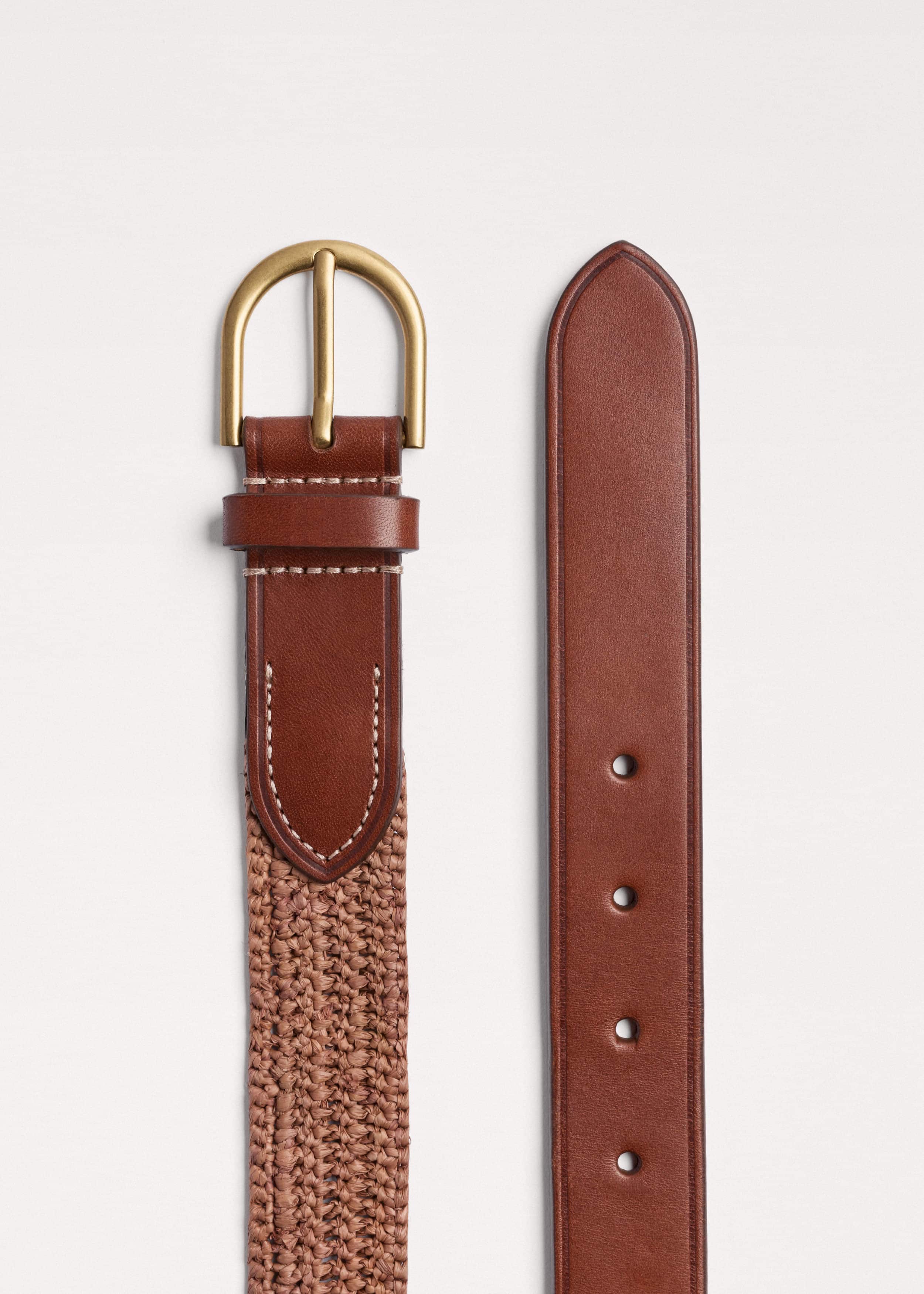Pink Raffia Summer Belt meandem