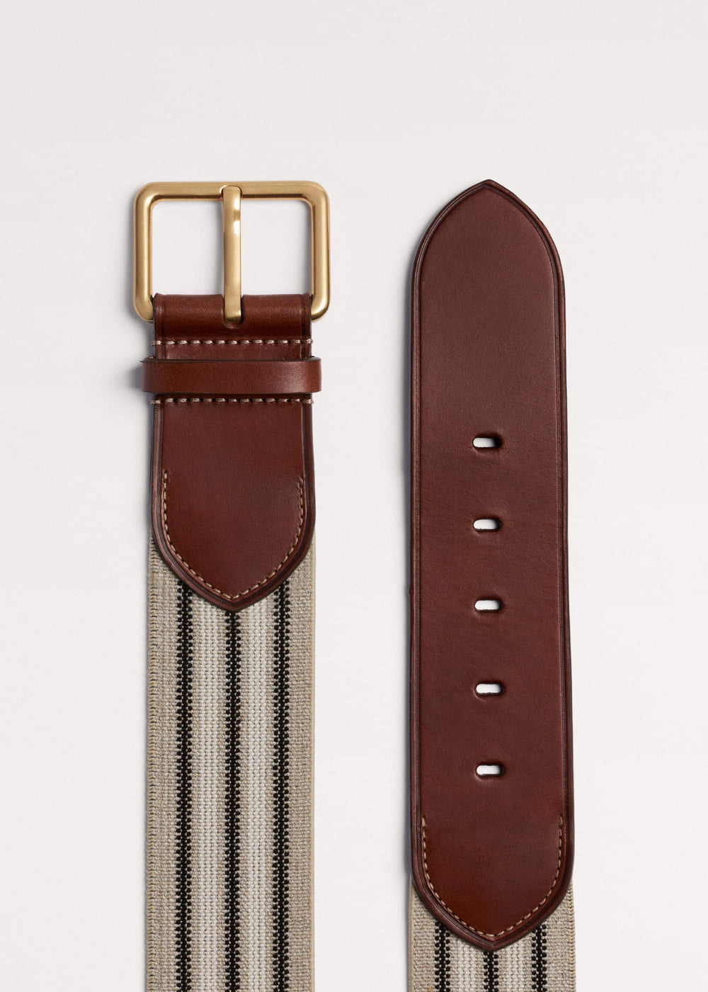 Cream Wide Elastic Belt meandem