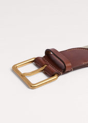 Cream Wide Elastic Belt meandem