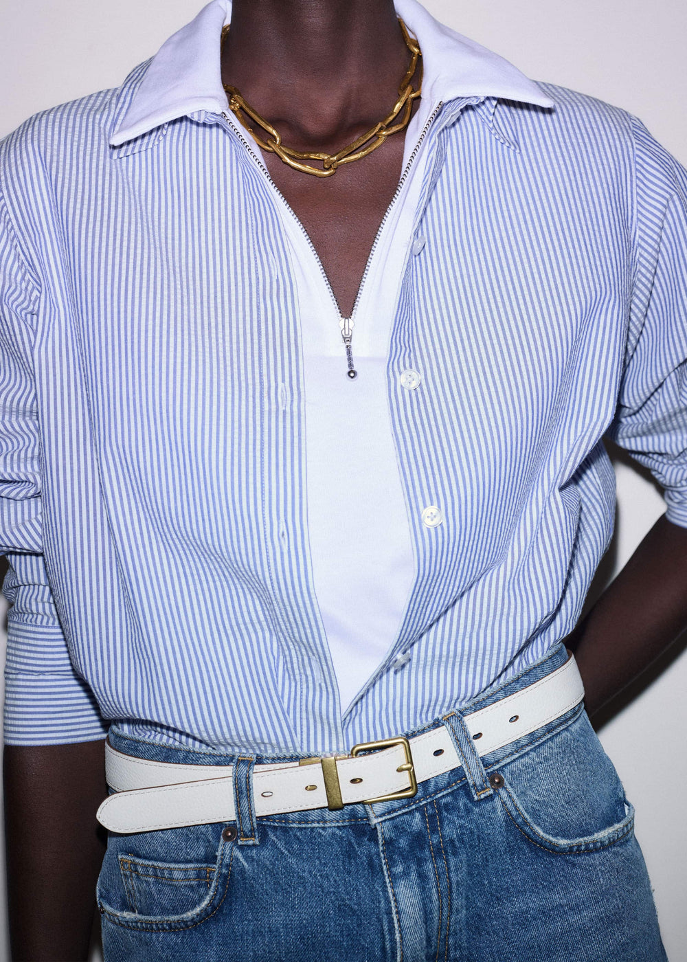 Dark Brown Buttercream Reversible Belt meandem